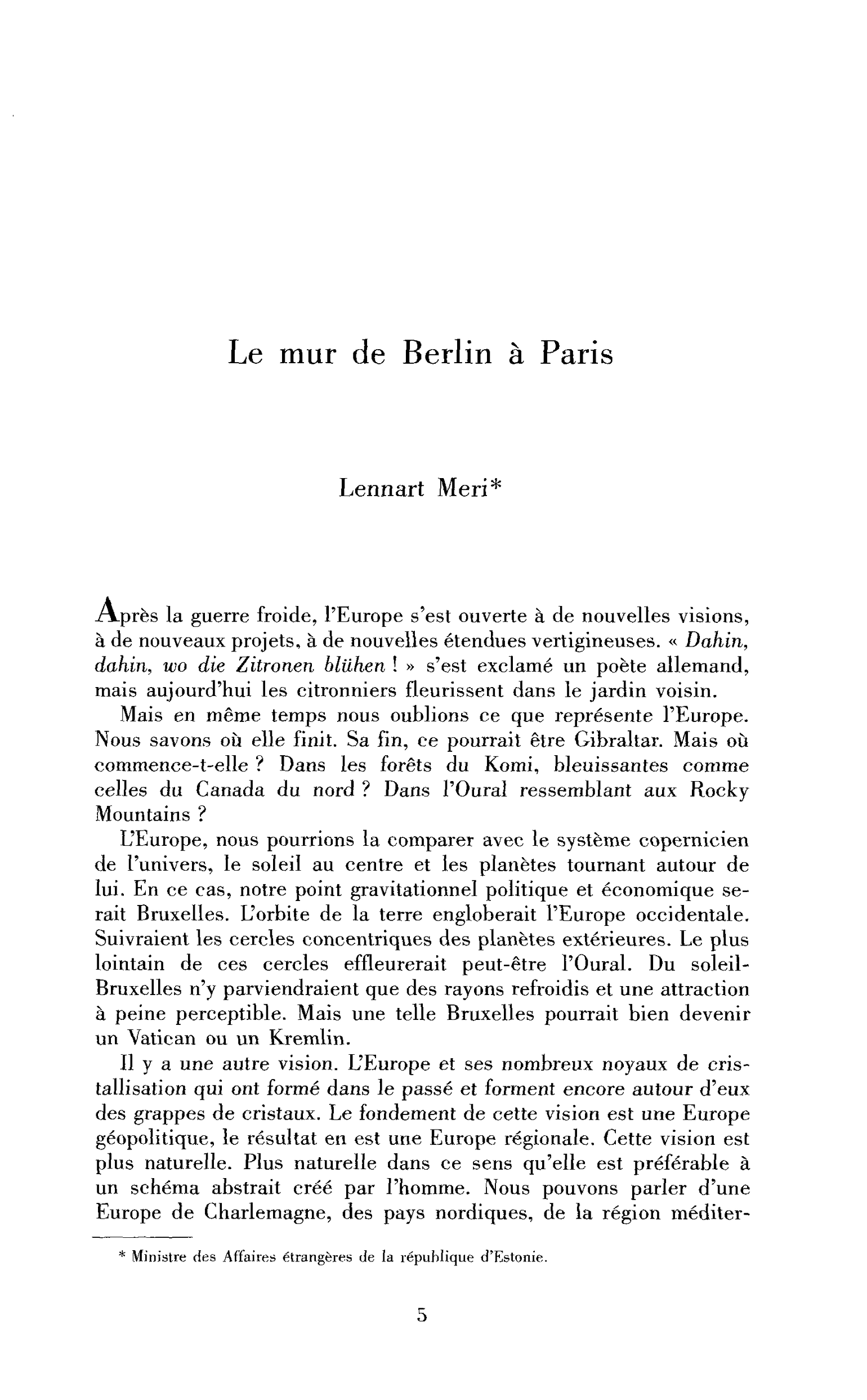 Le mur de Berlin à Paris