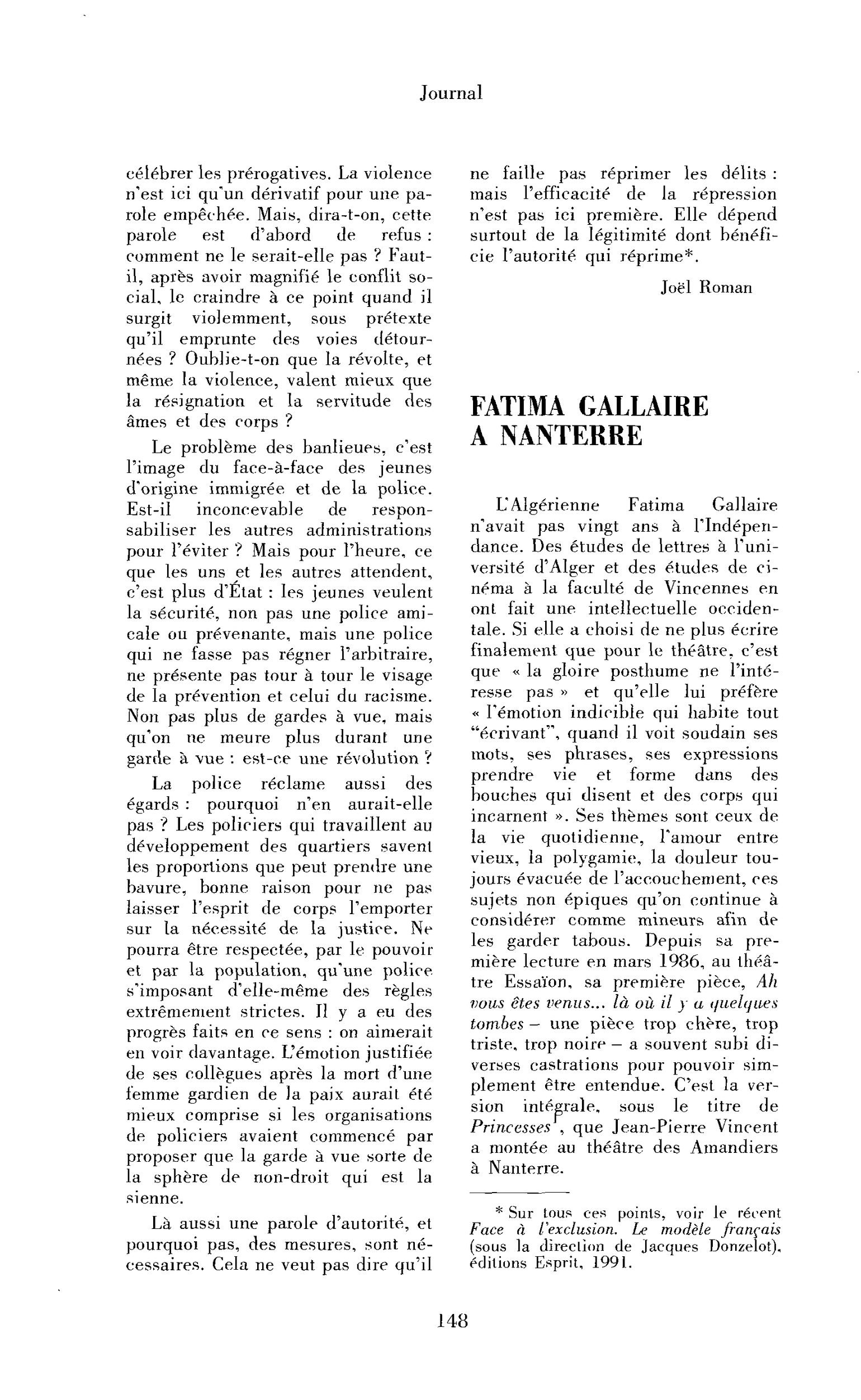 Fatima Gallaire à Nanterre