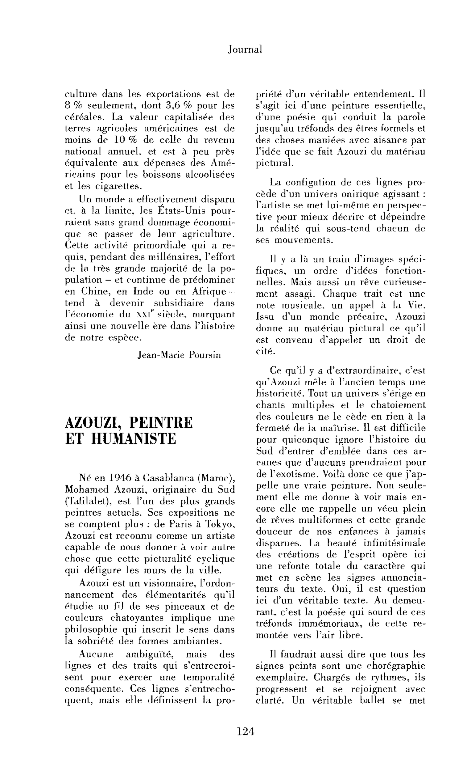 Azouzi, peintre et humaniste