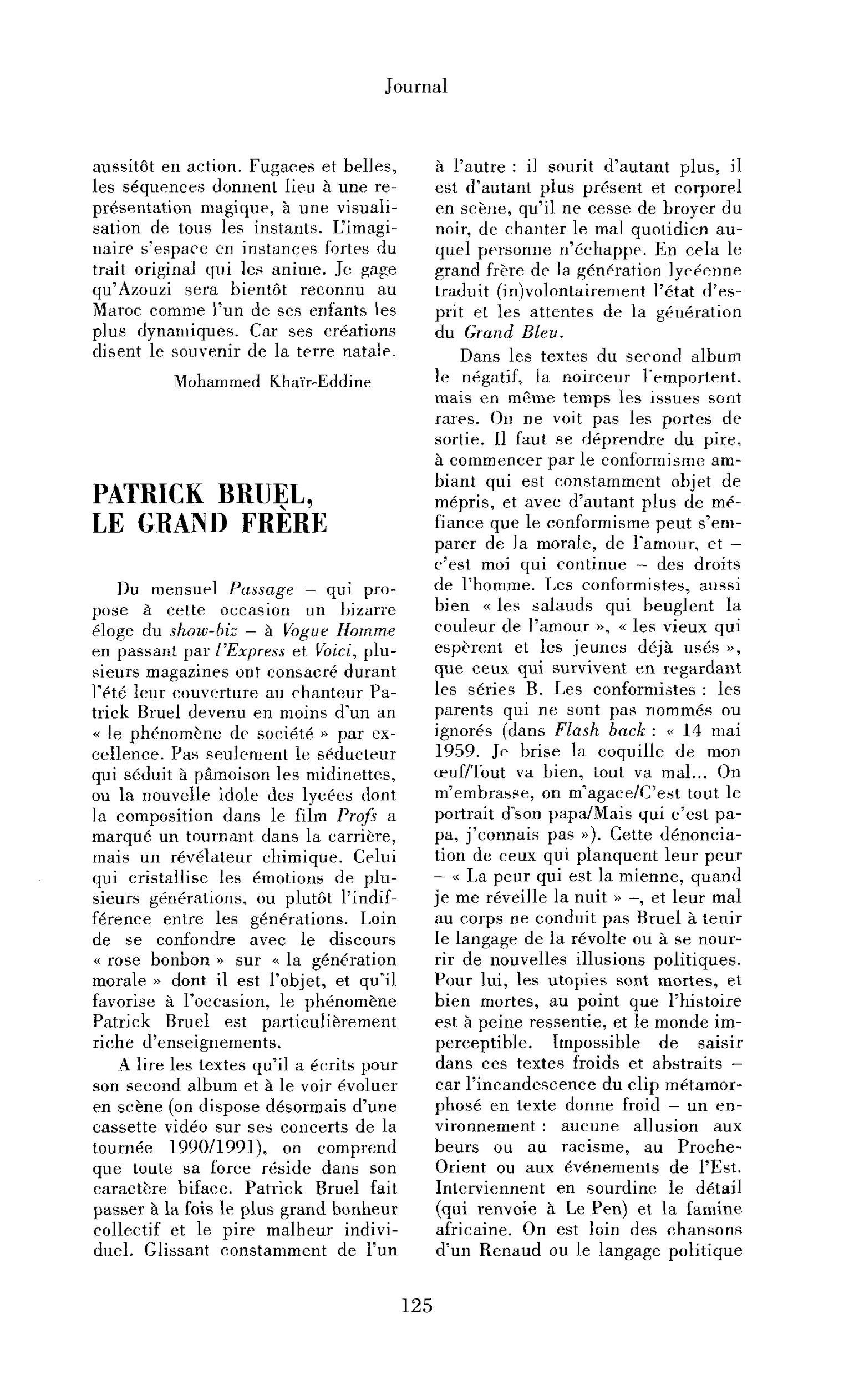 Patrick Bruel, le grand frère