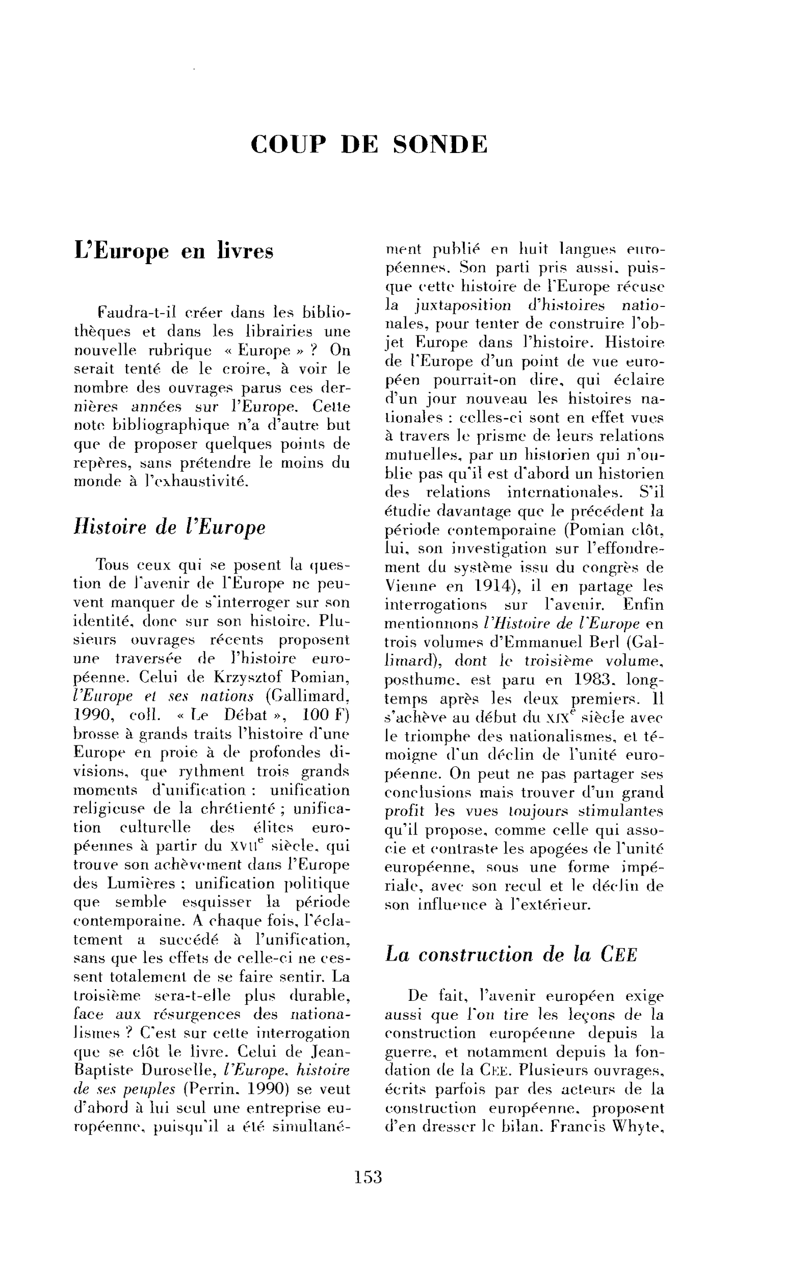 L’Europe en livres