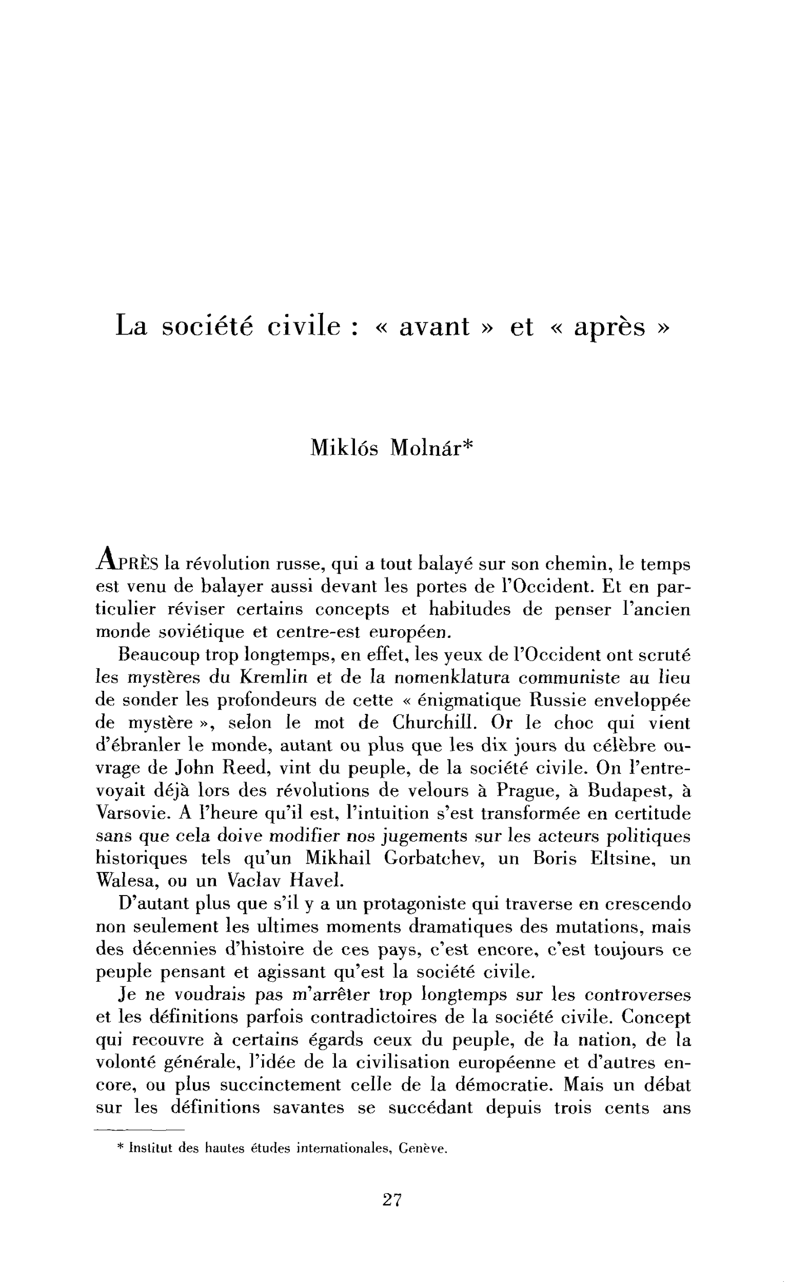 Quel avenir à l’Est ?