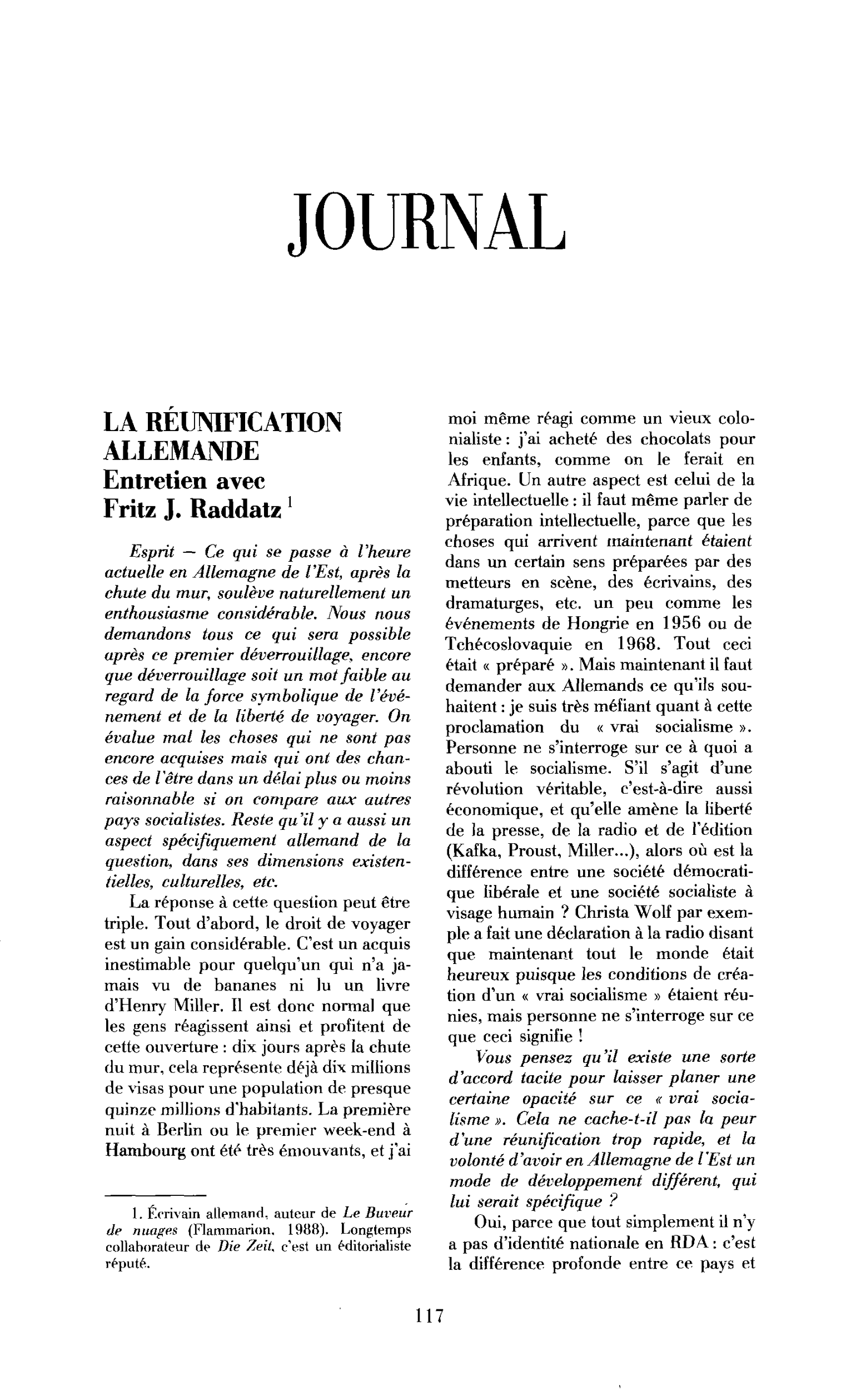 La réunification allemande