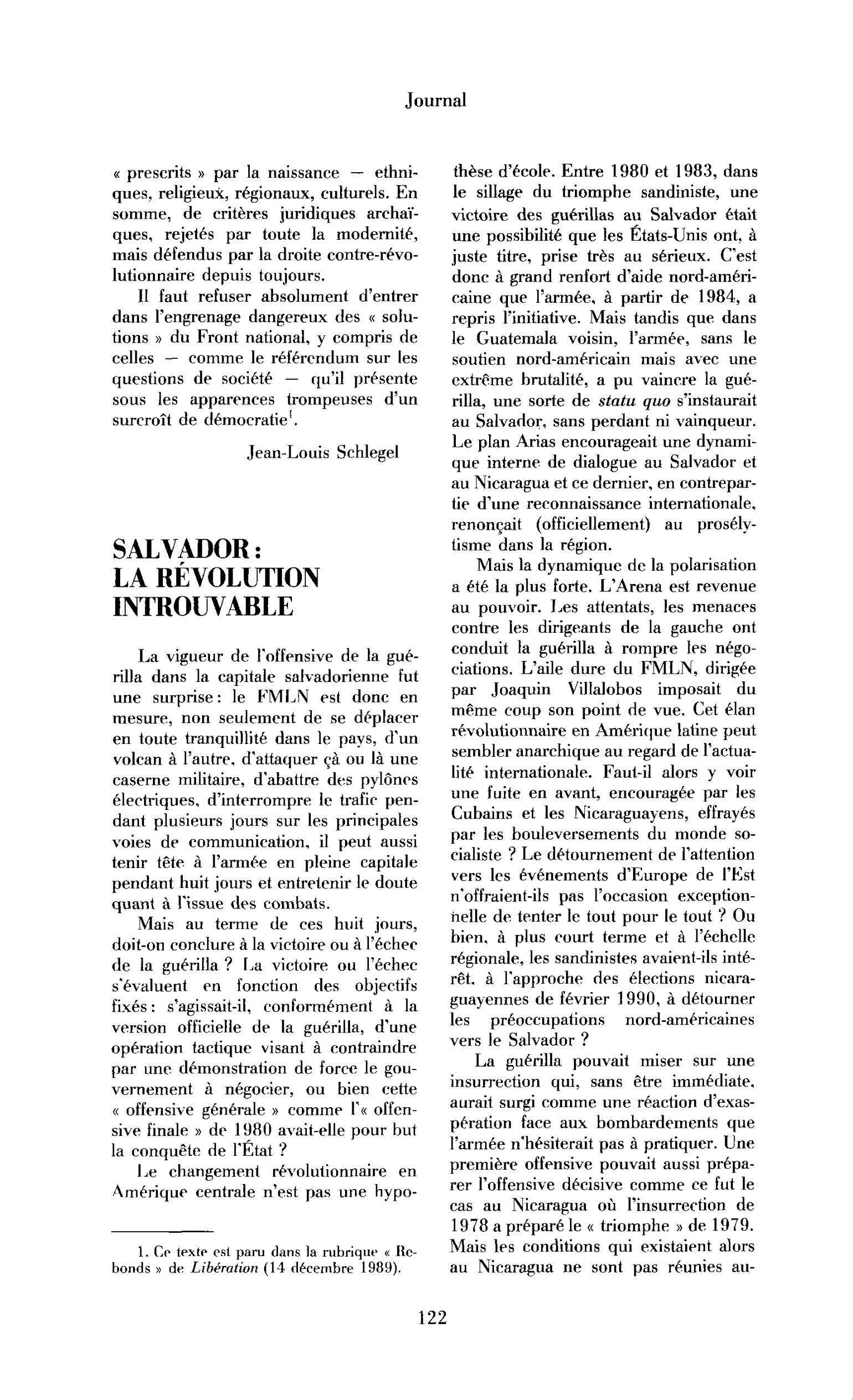 Salvador : la révolution introuvable