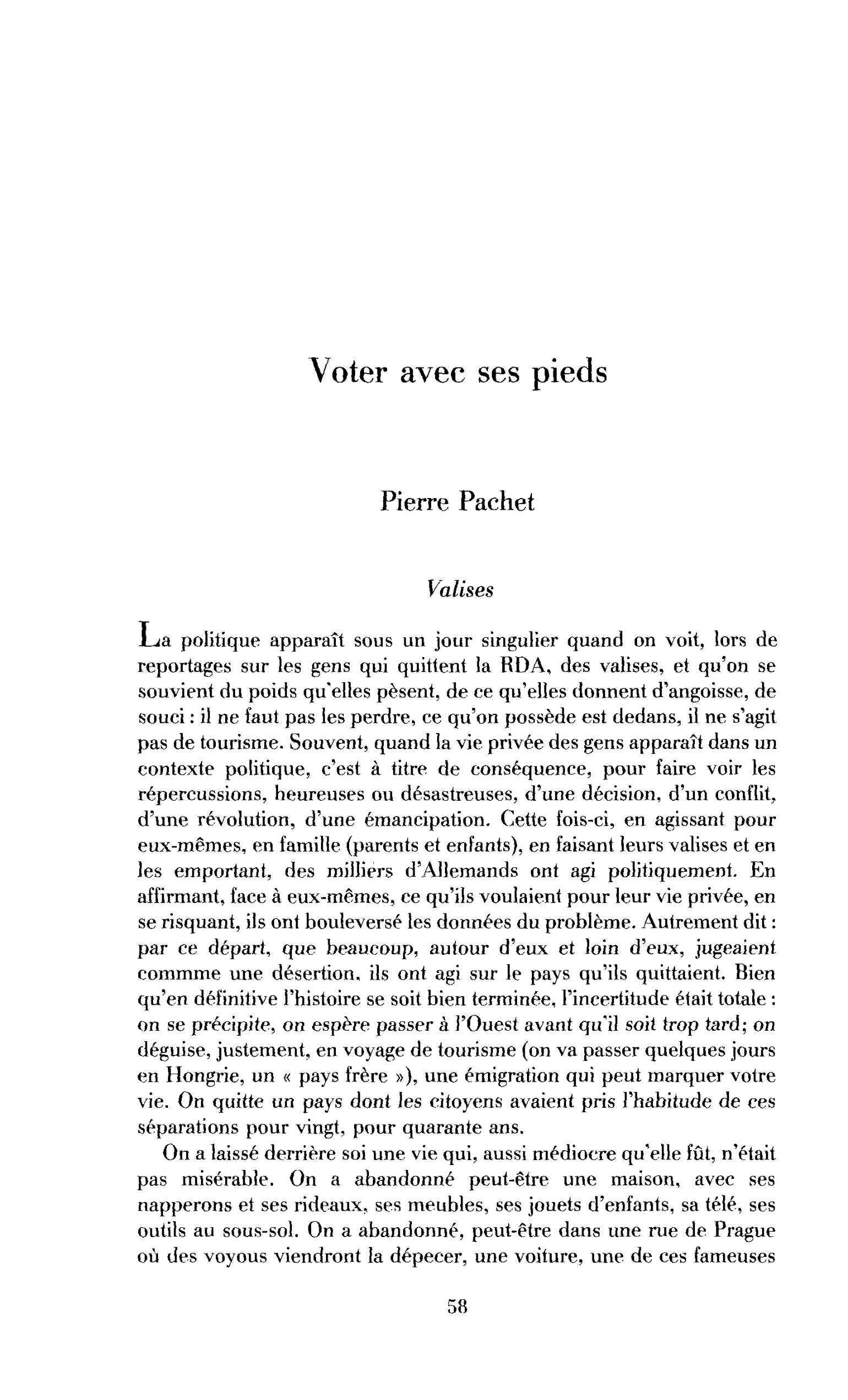 Voter avec ses pieds