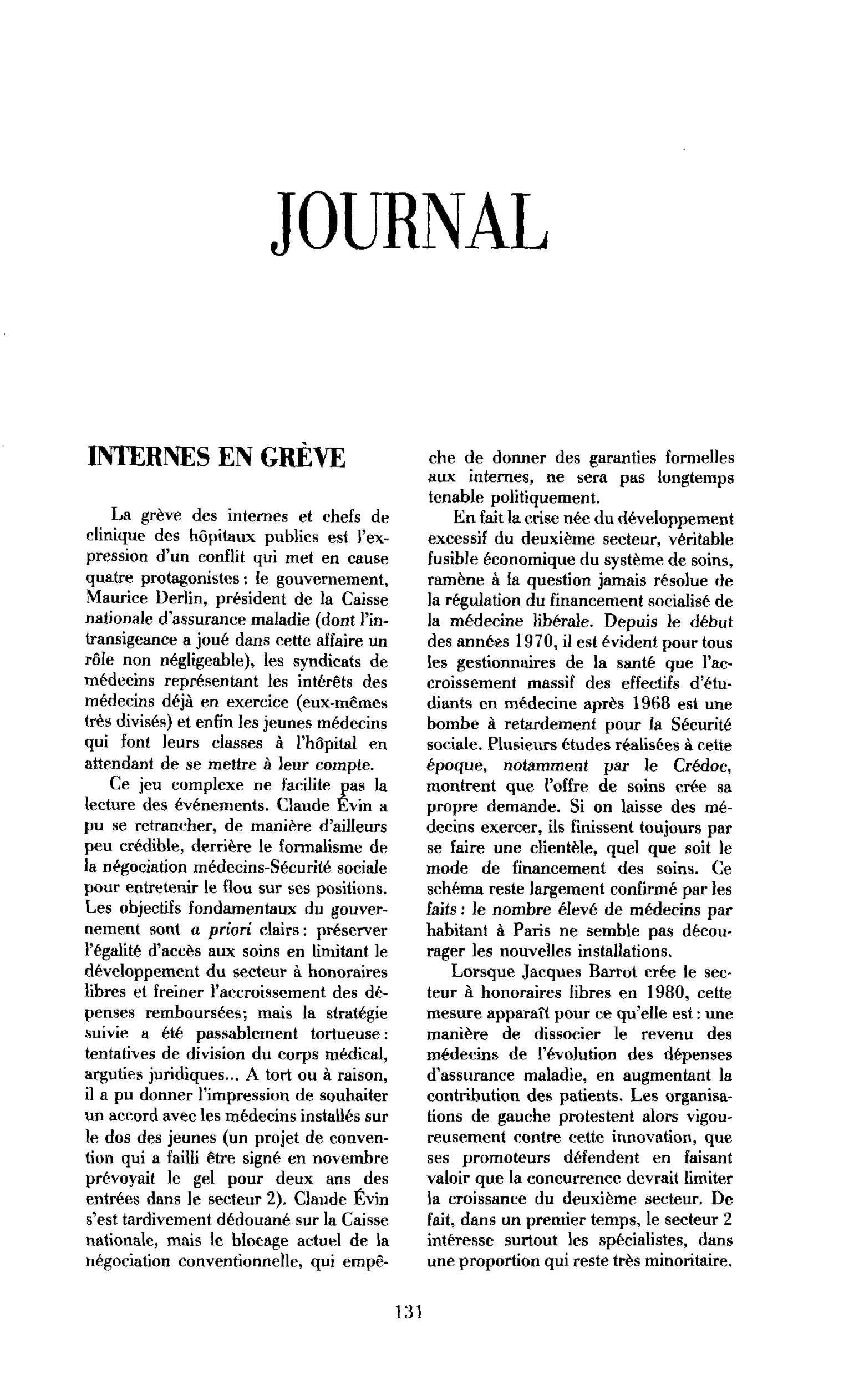 Internes en grève