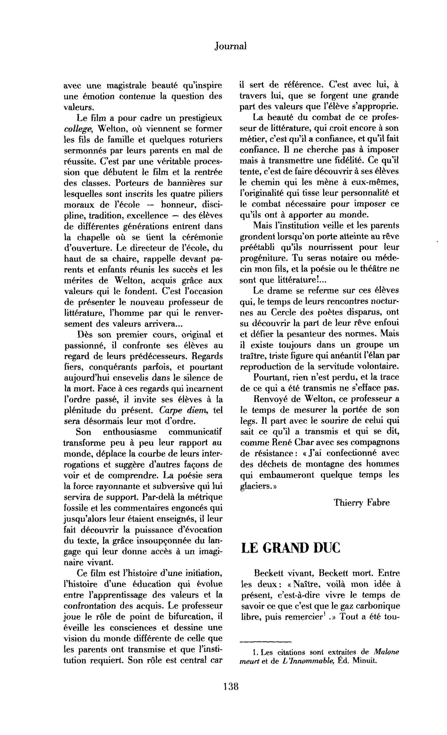 Le Grand Duc (Beckett)