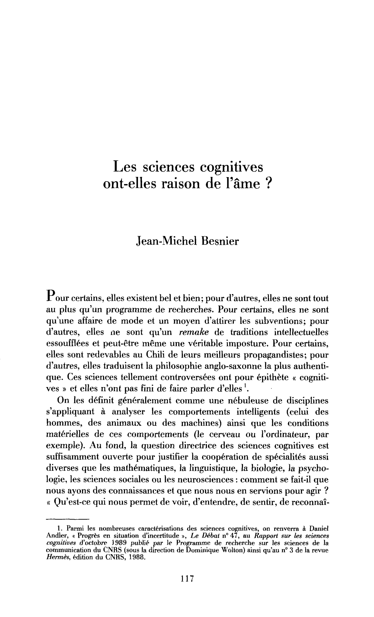 Les sciences cognitives ont-elles raison de l’âme ?