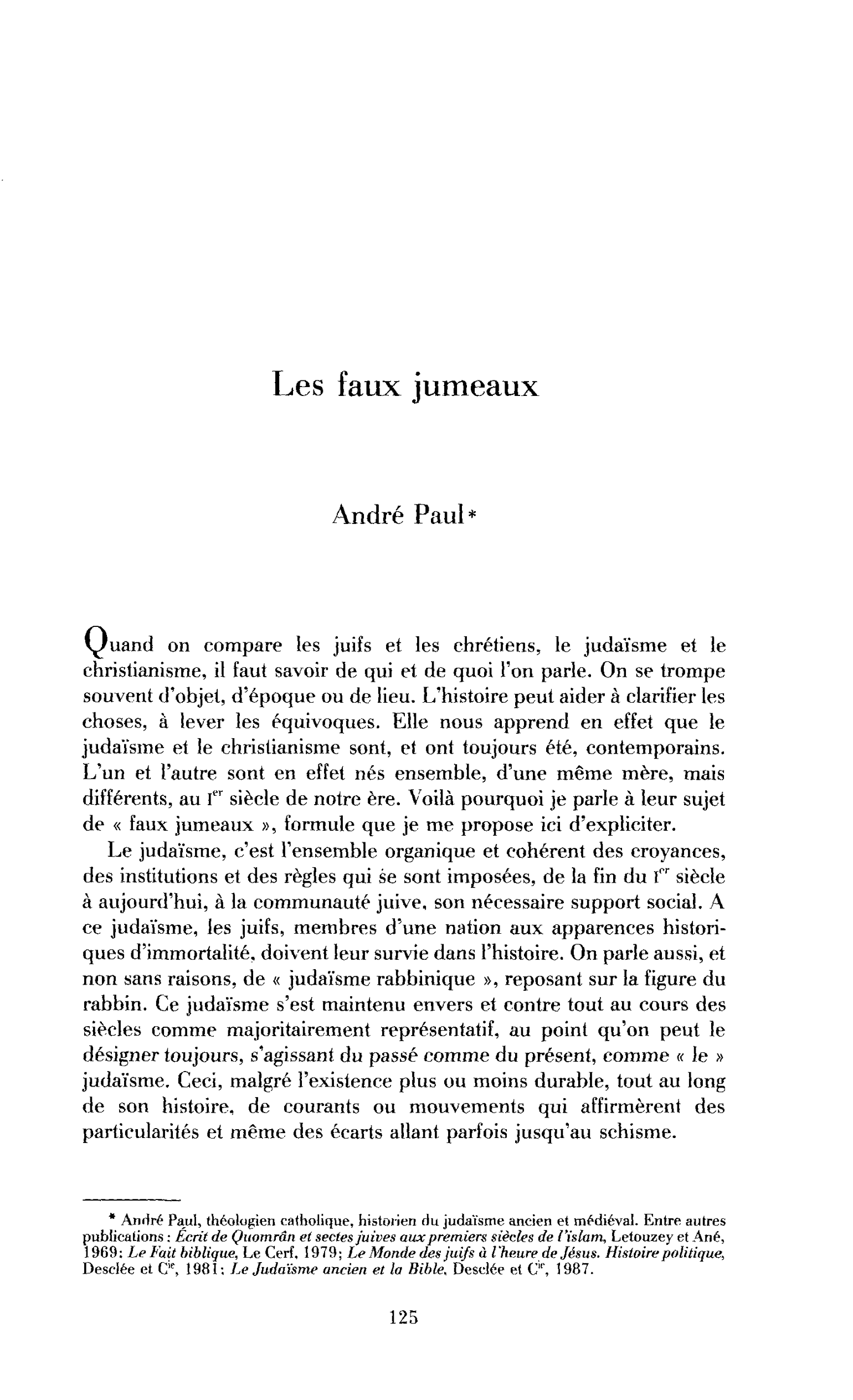 Les faux jumeaux