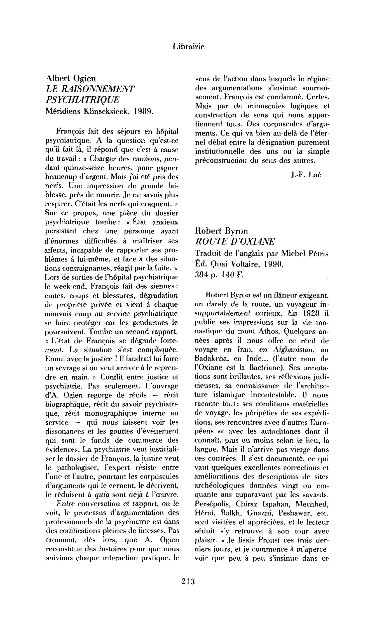 Robert Byron, Route d’Oxiane