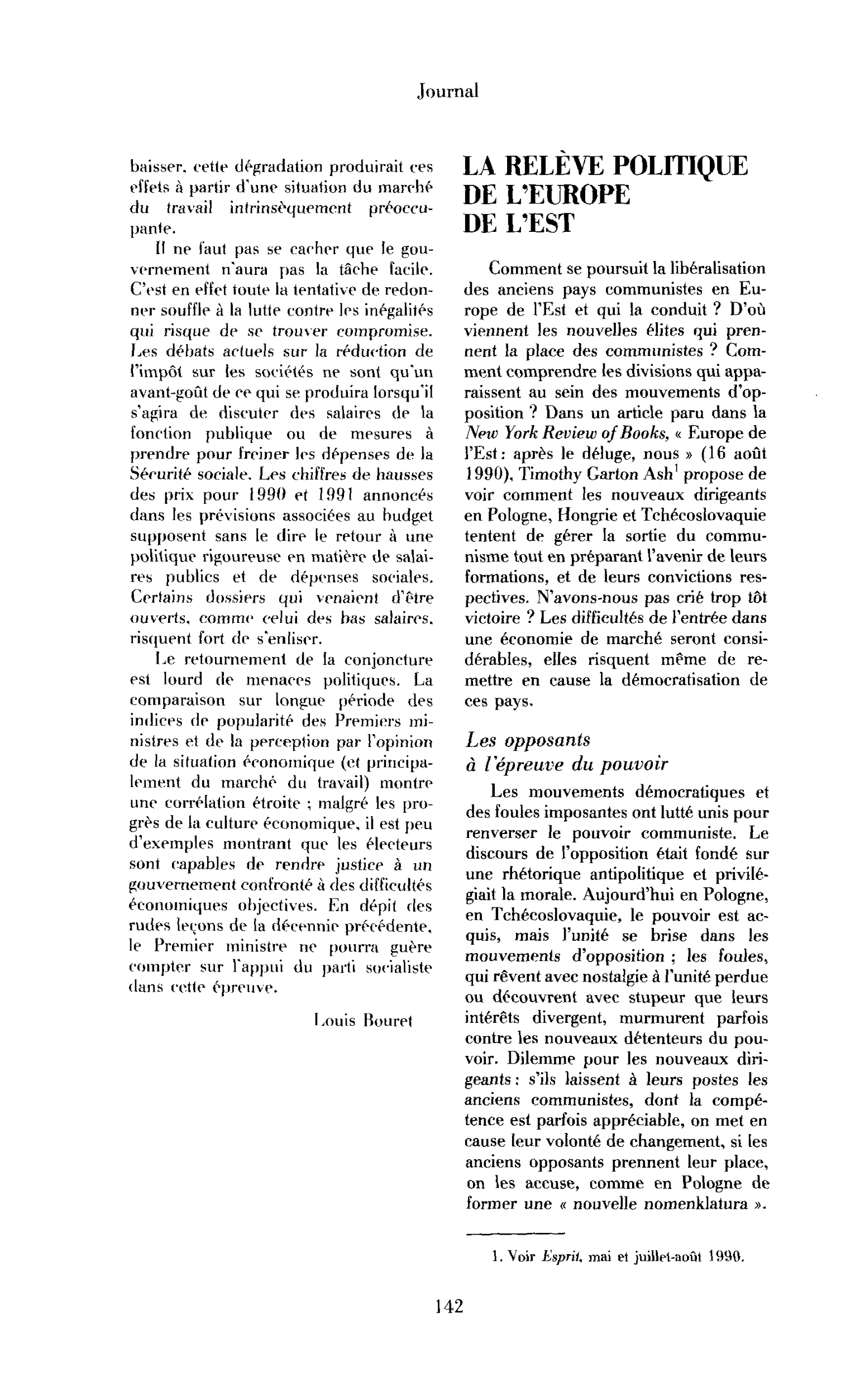 La relève politique de l’Europe de l’Est