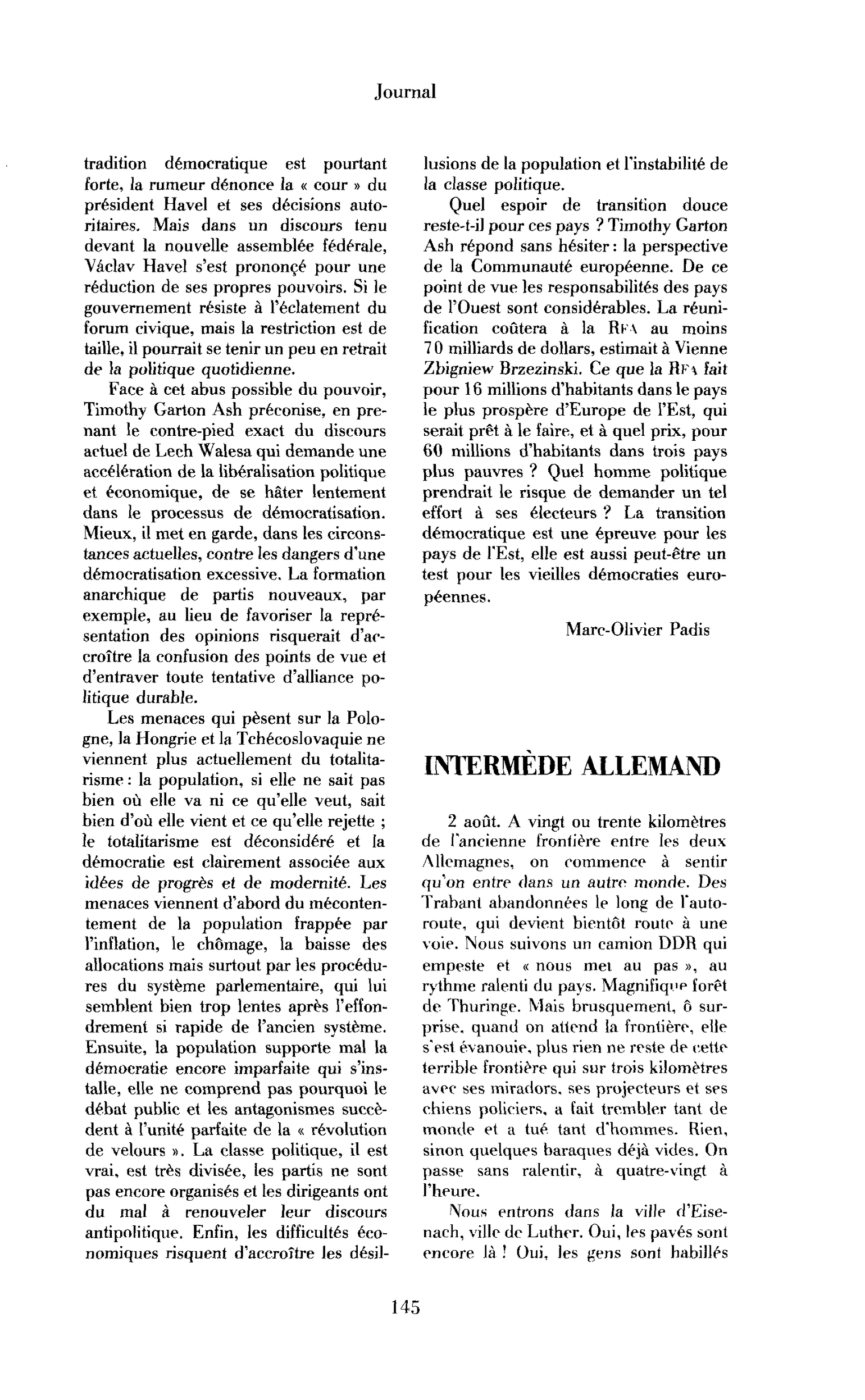 Intermède allemand