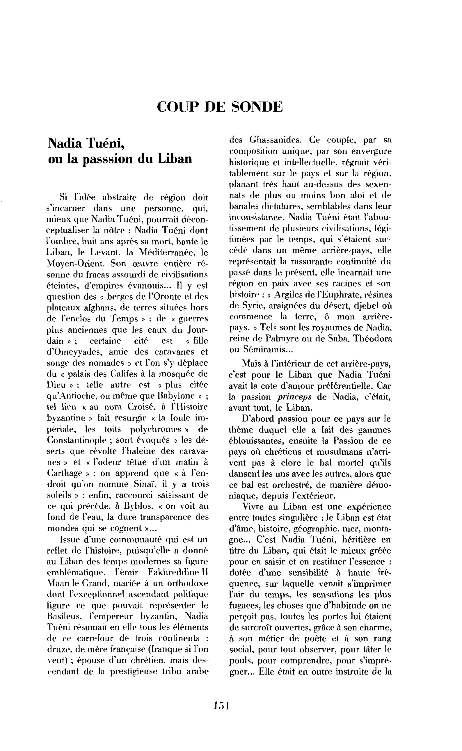 Nadia Tuéni, ou la passion du Liban