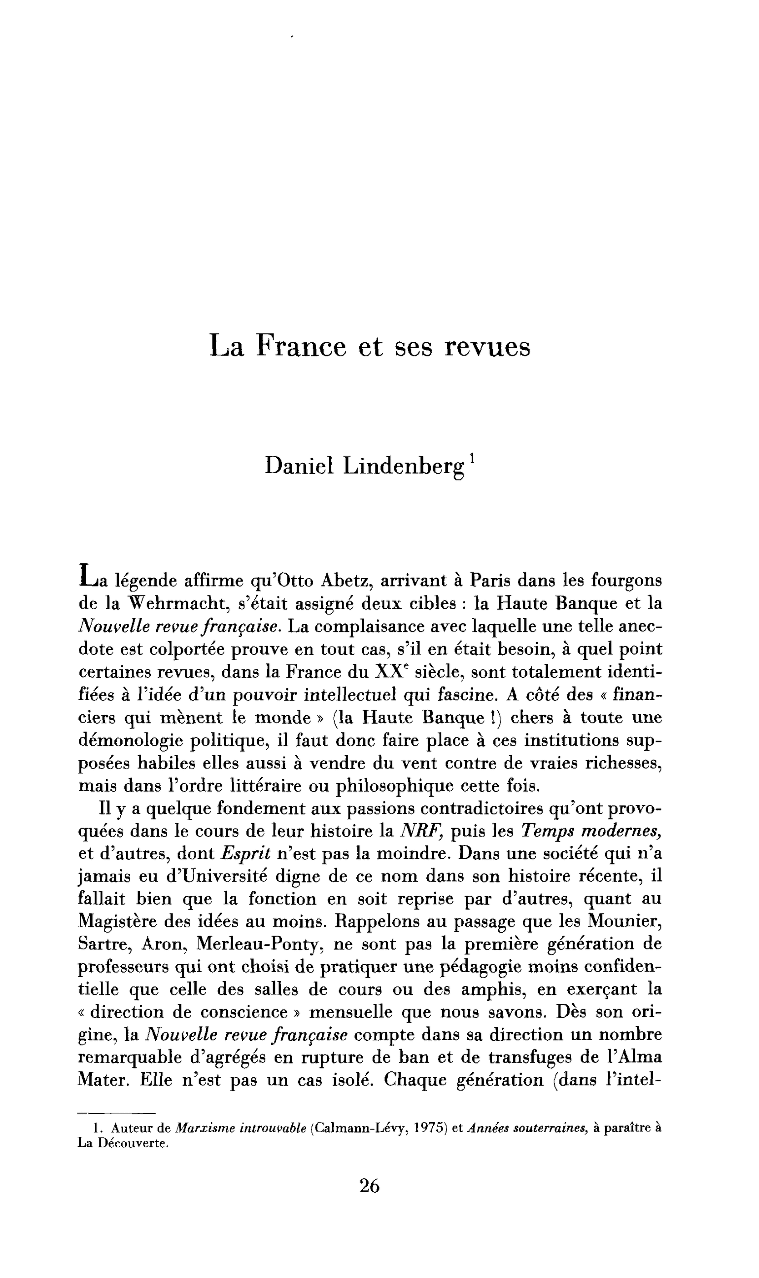 La France et ses revues