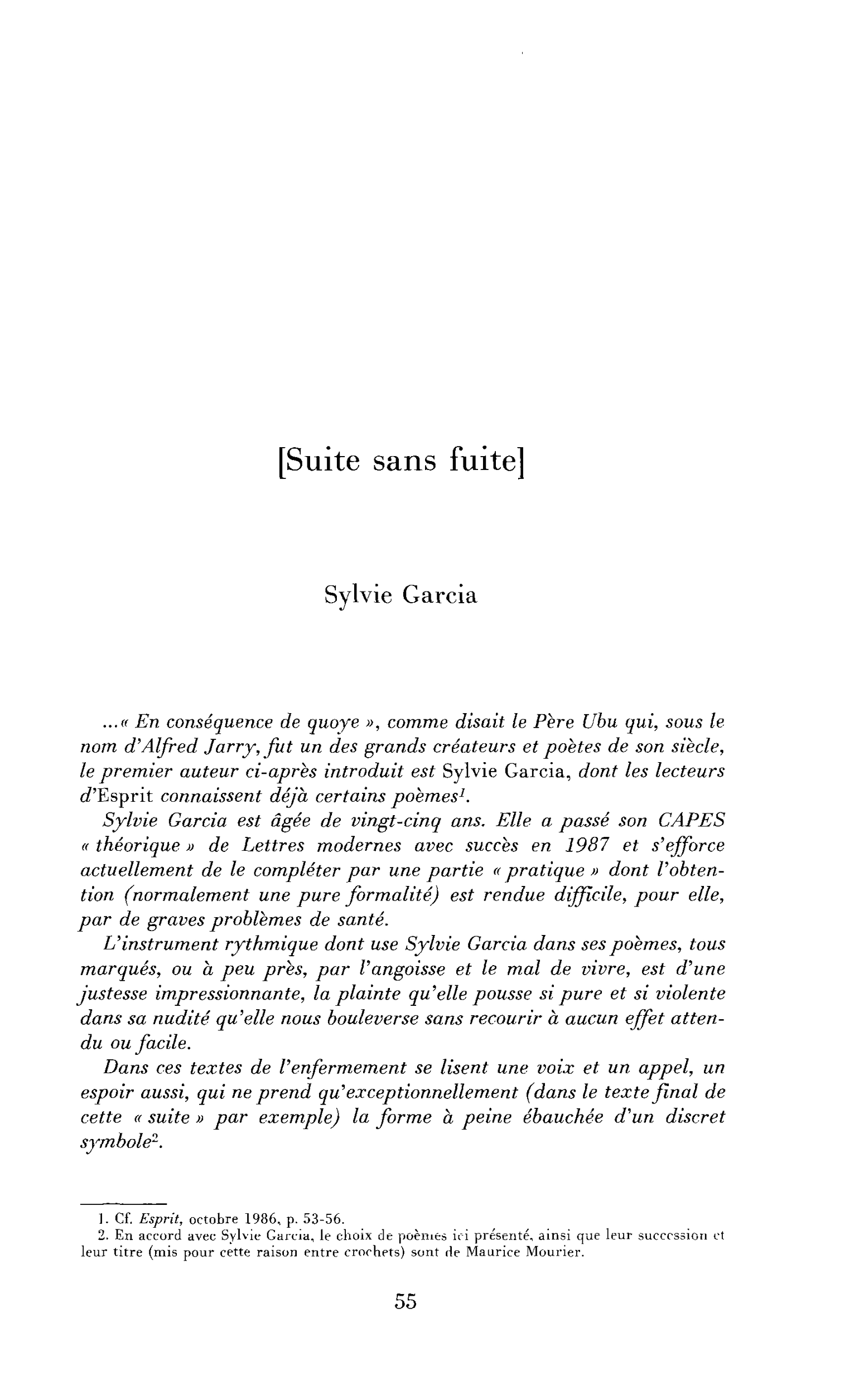 [Suite sans fuite]