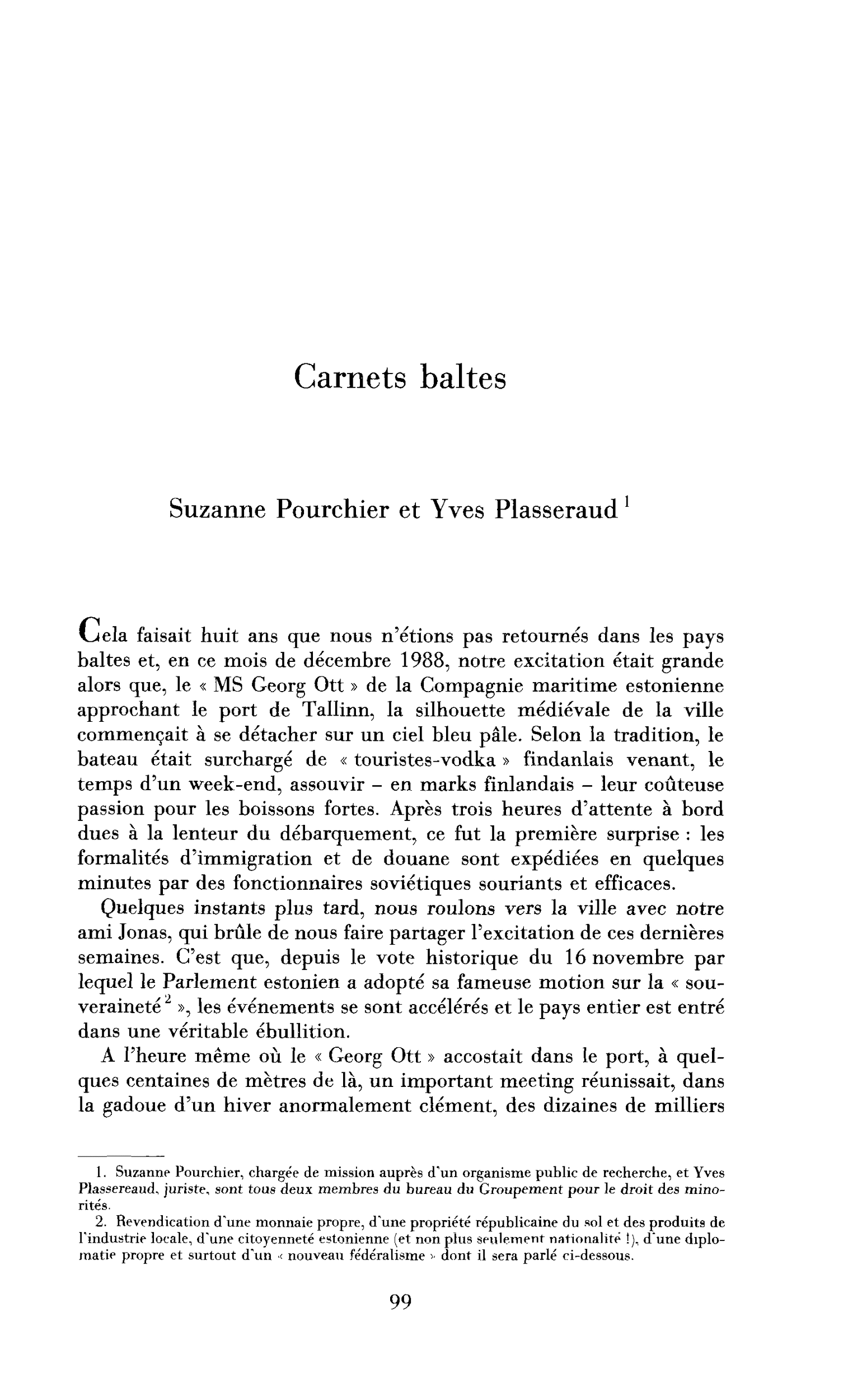 Carnets baltes