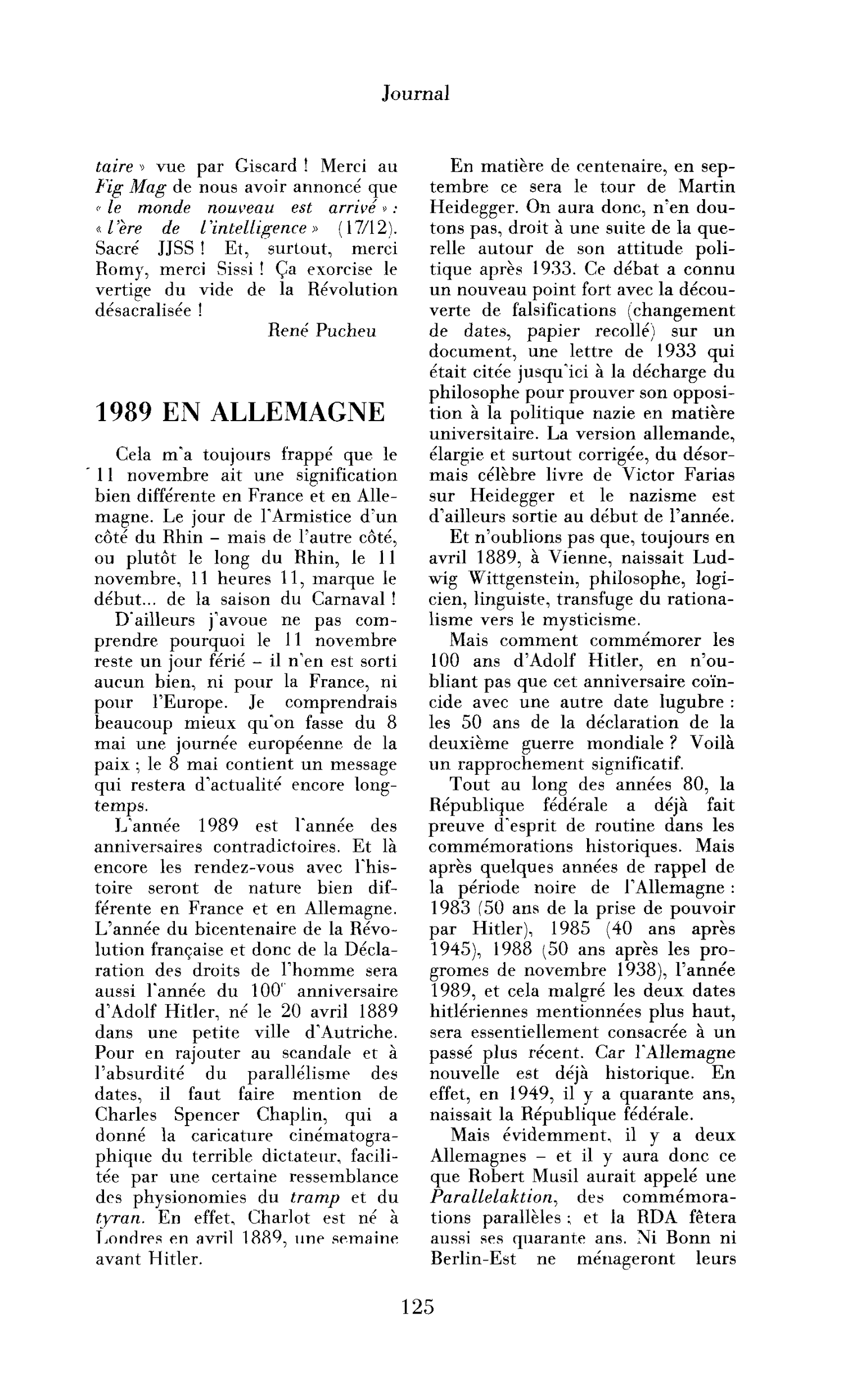 1989 en Allemagne
