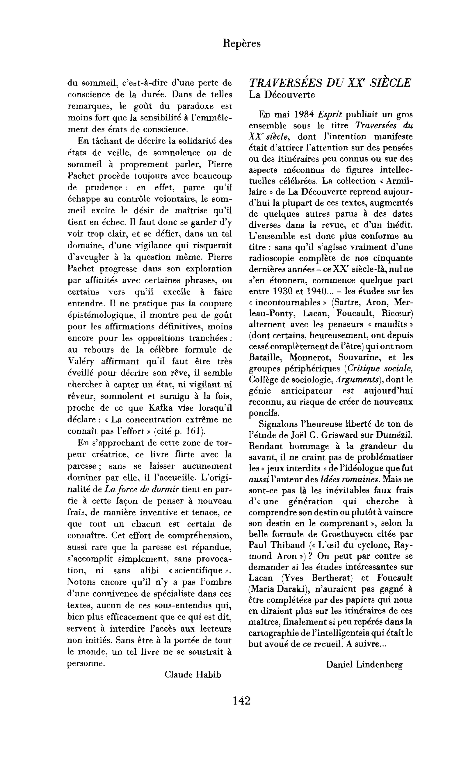 Traversées du vingtième siècle