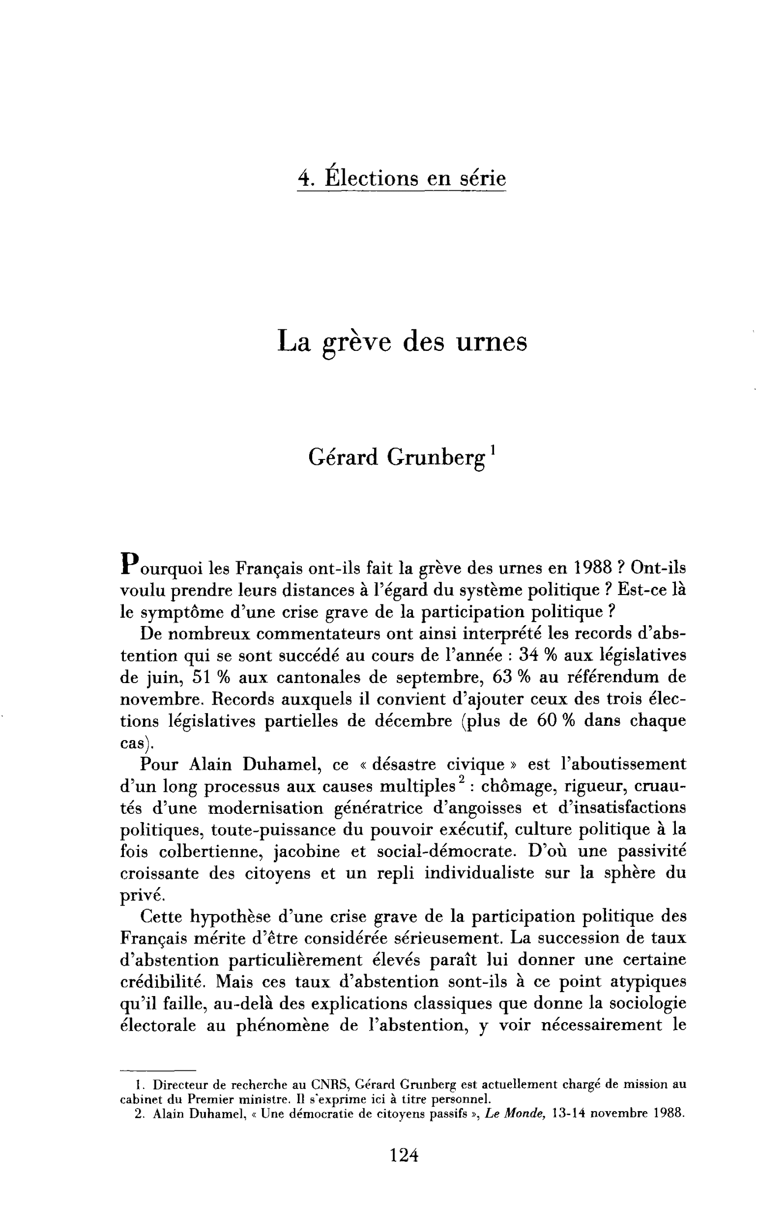 La grève des urnes