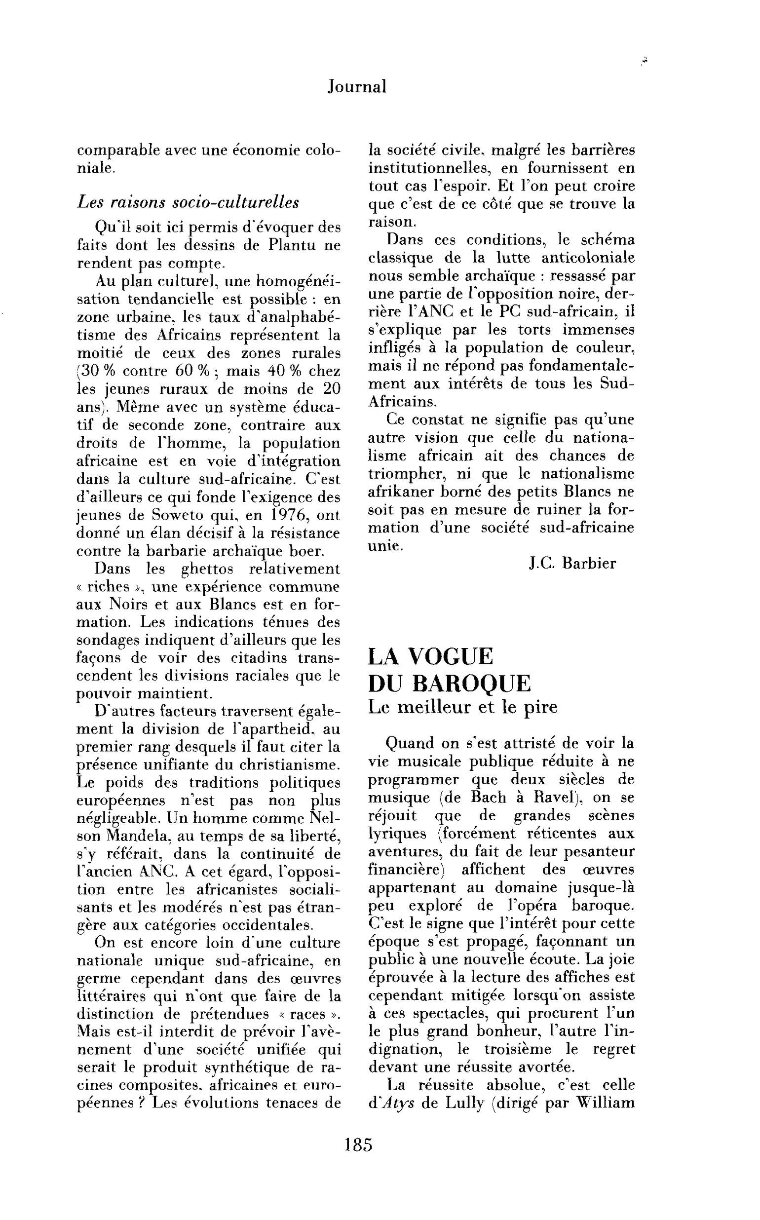 La vogue du baroque