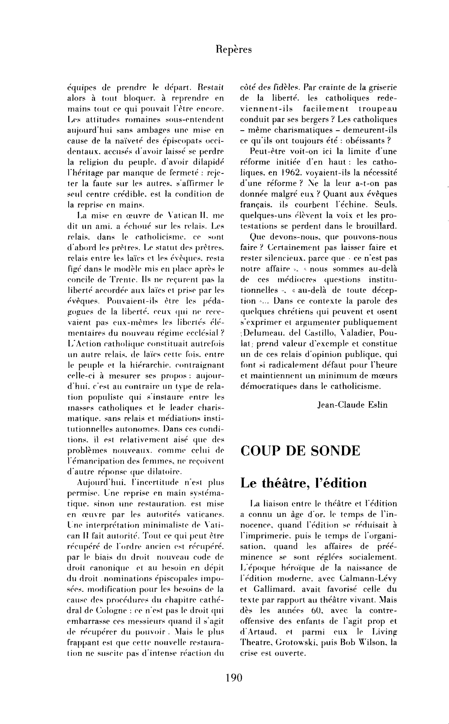 Le théâtre, l’édition