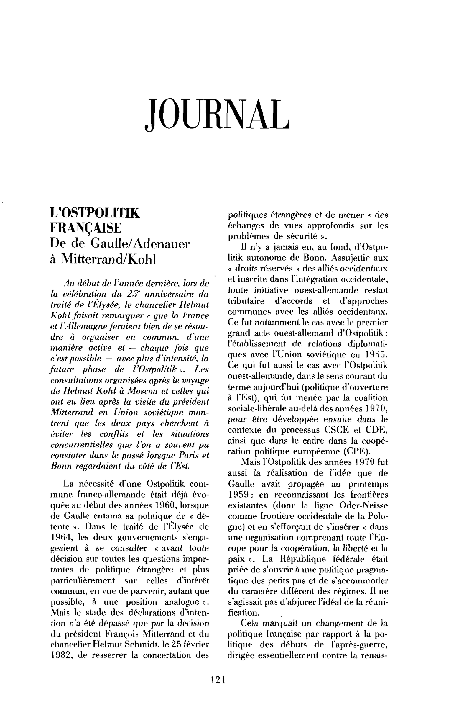 L’Ostpolitik française
