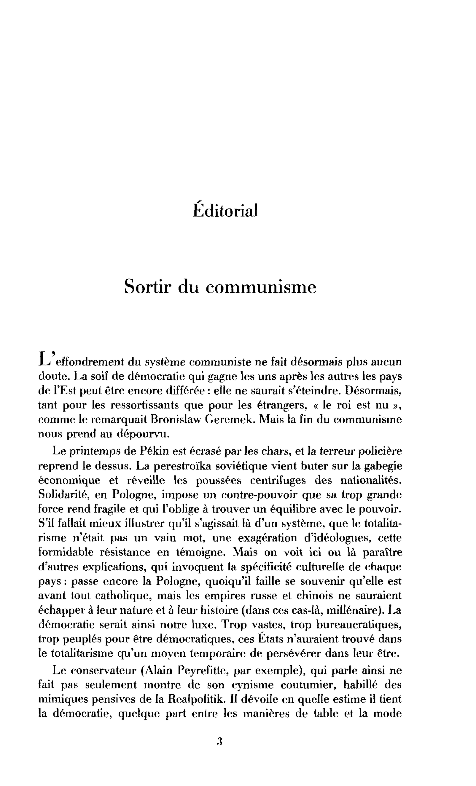 Sortir du communisme