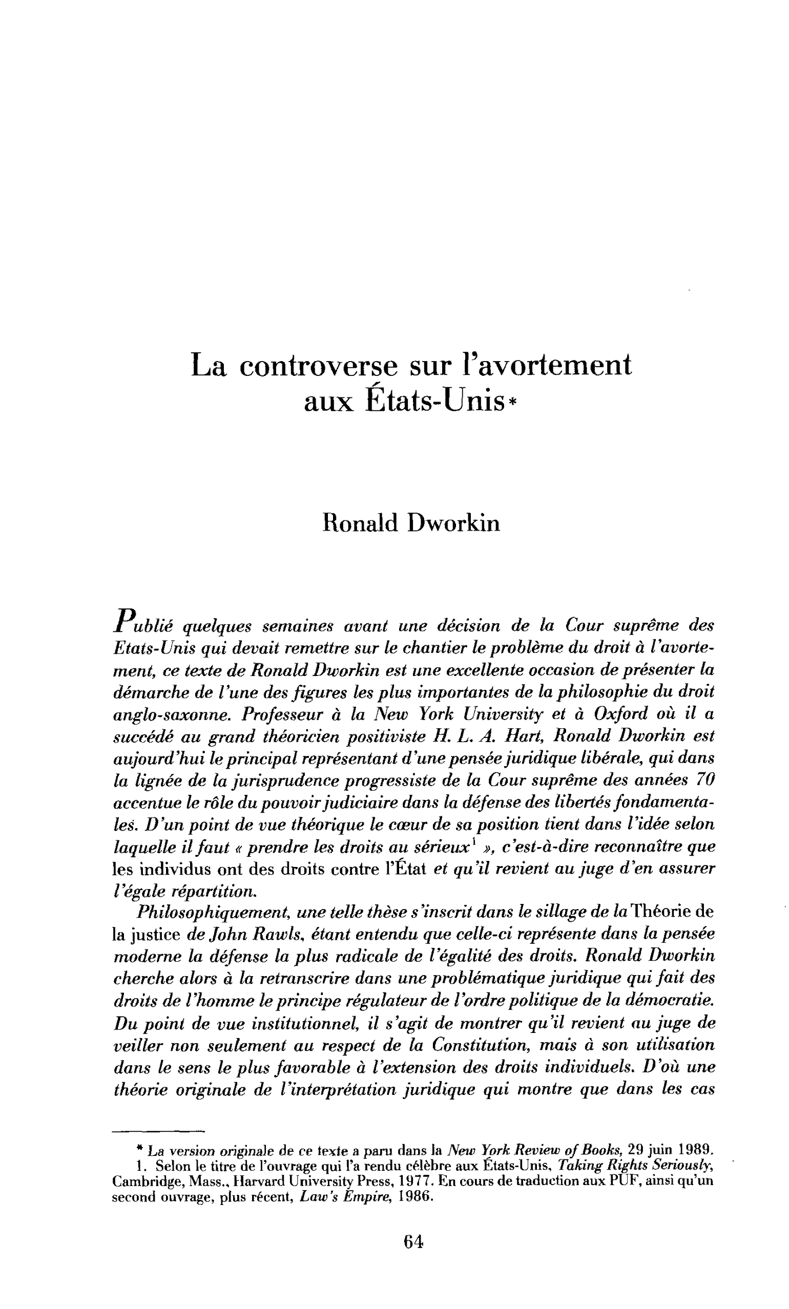 La controverse sur l’avortement aux États-Unis