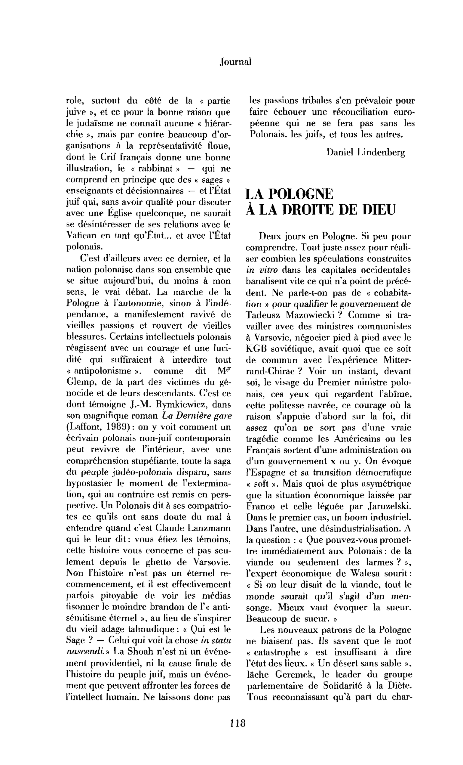 La Pologne à la droite de Dieu