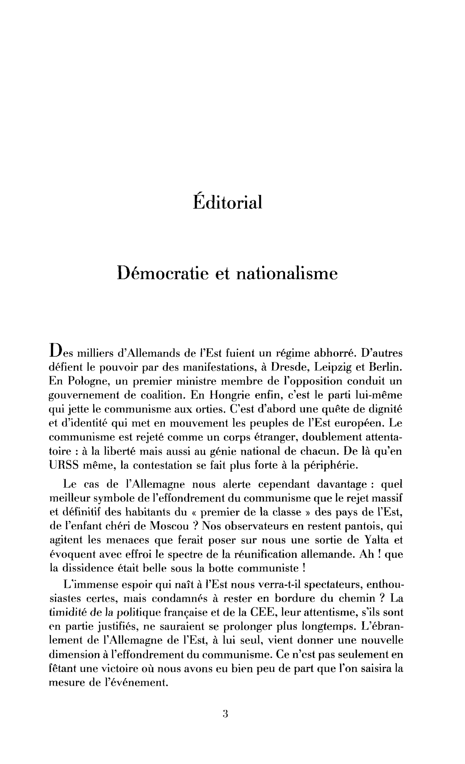 Démocratie et nationalisme