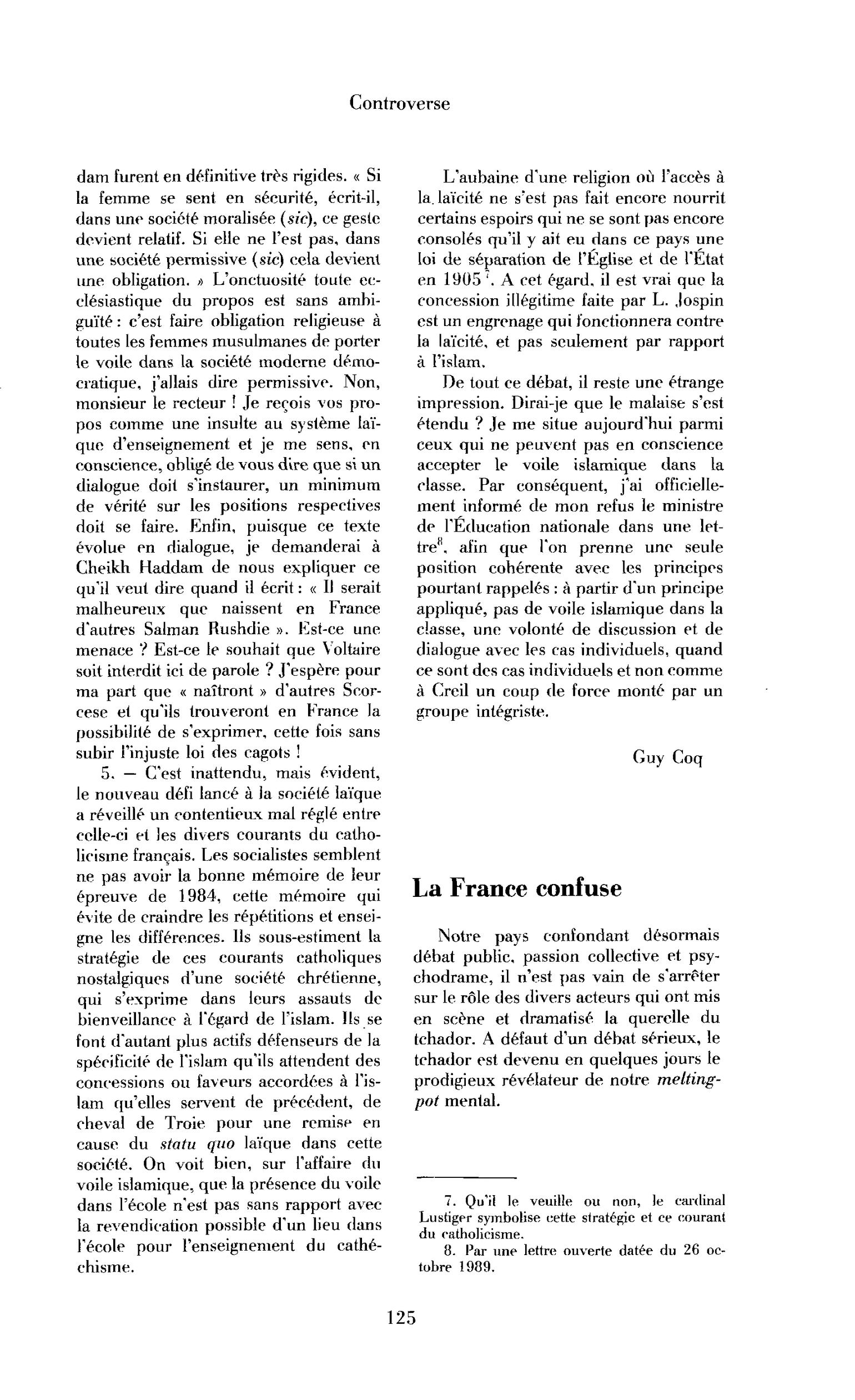 La France confuse