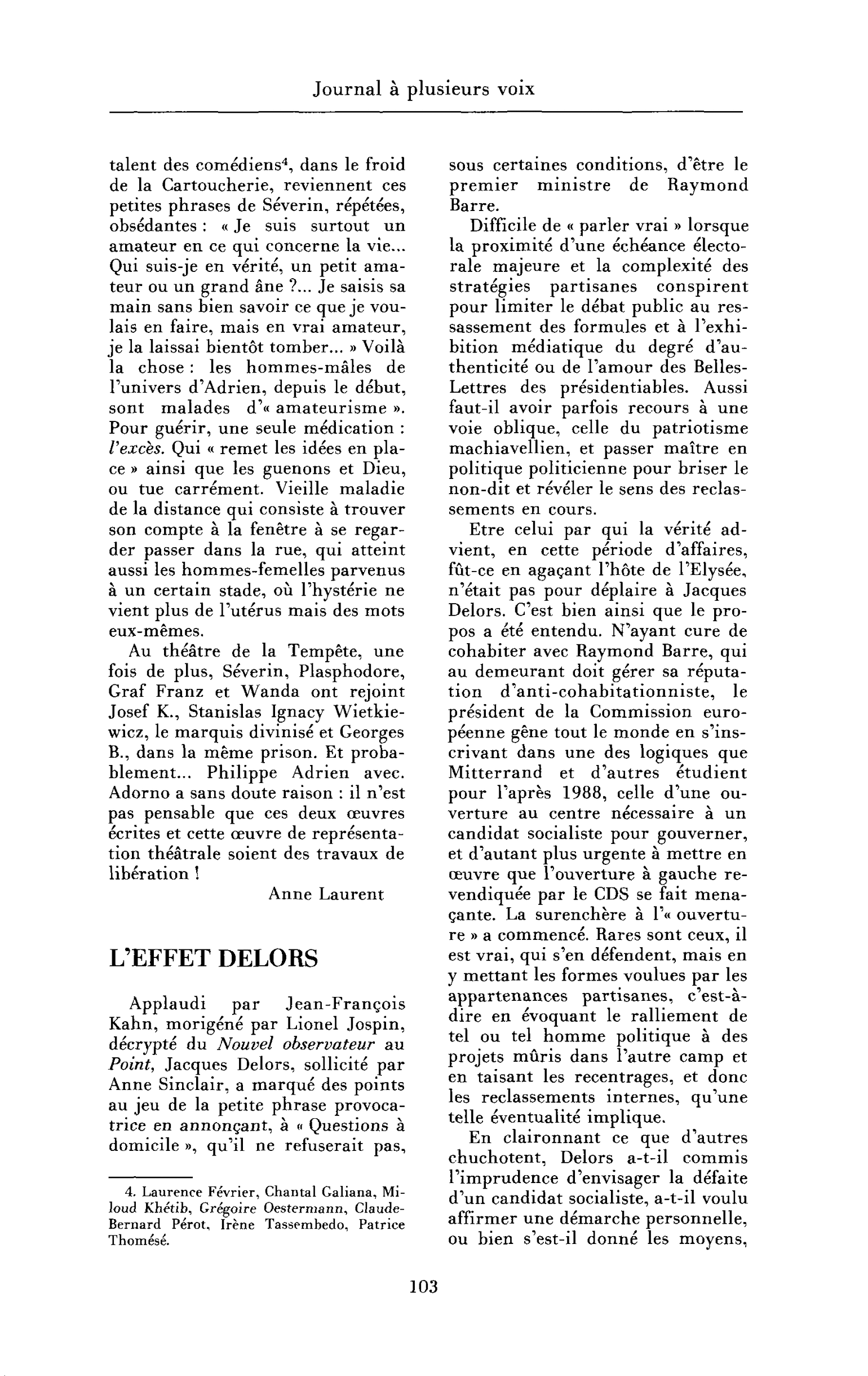 L’effet Delors