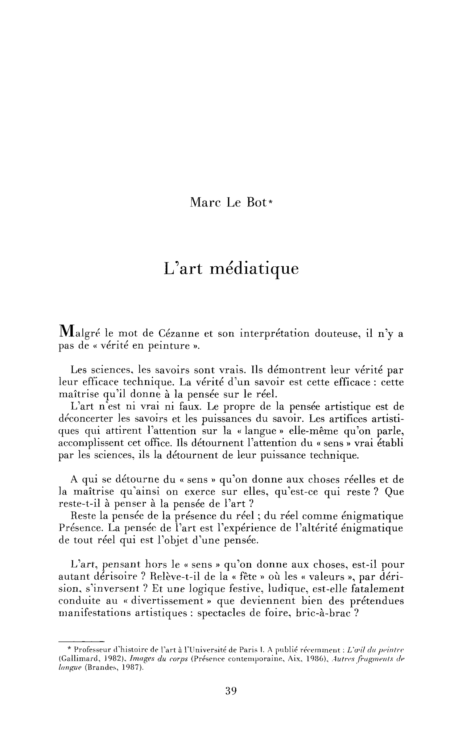 L’art médiatique