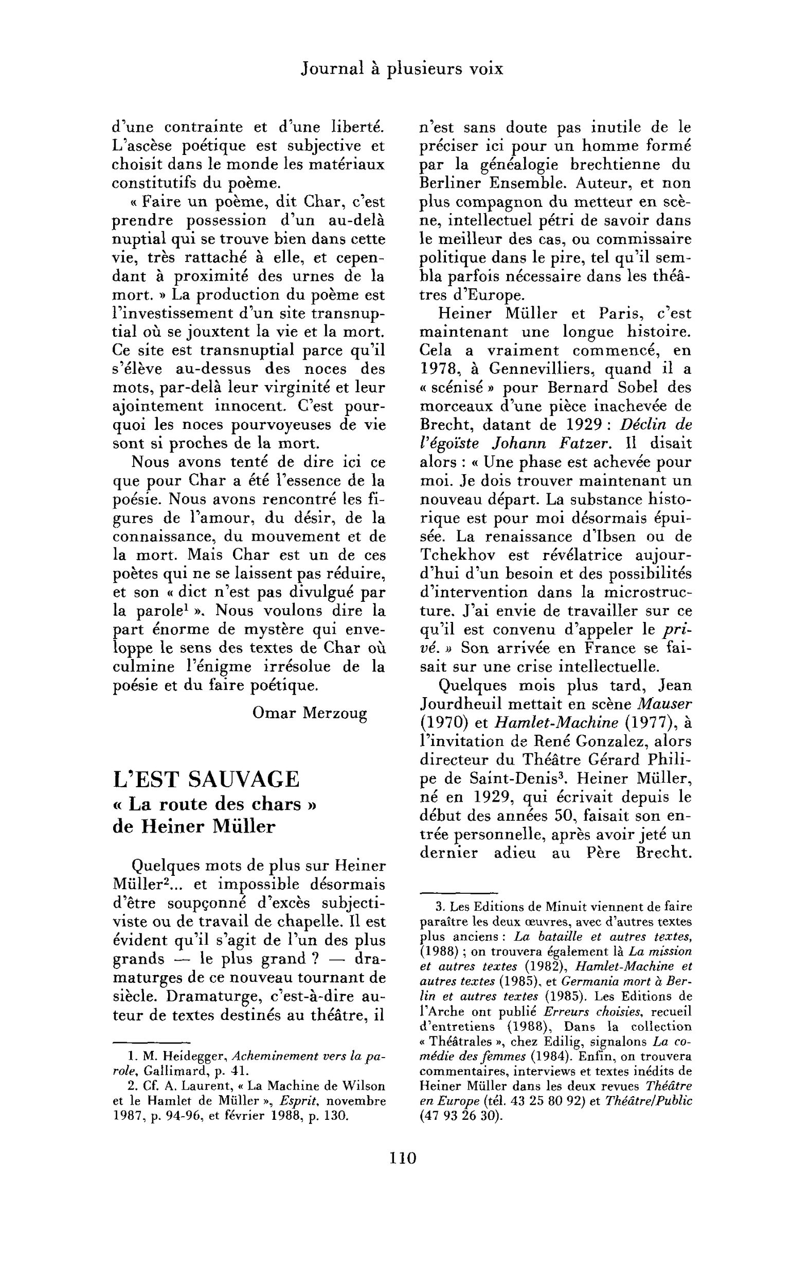René Char et l’essence de la poésie