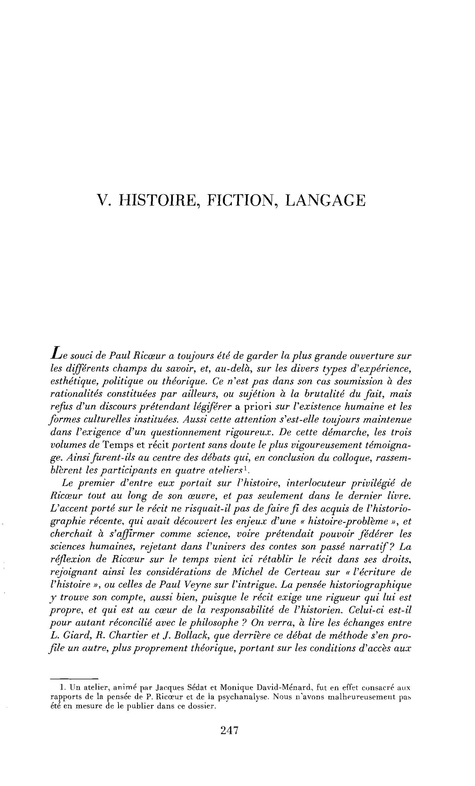 Introduction : histoire, fiction, langage
