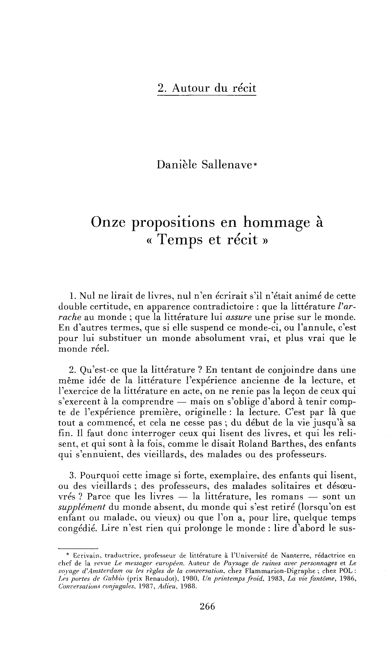 Onze propositions en hommage à « Temps et Récit »