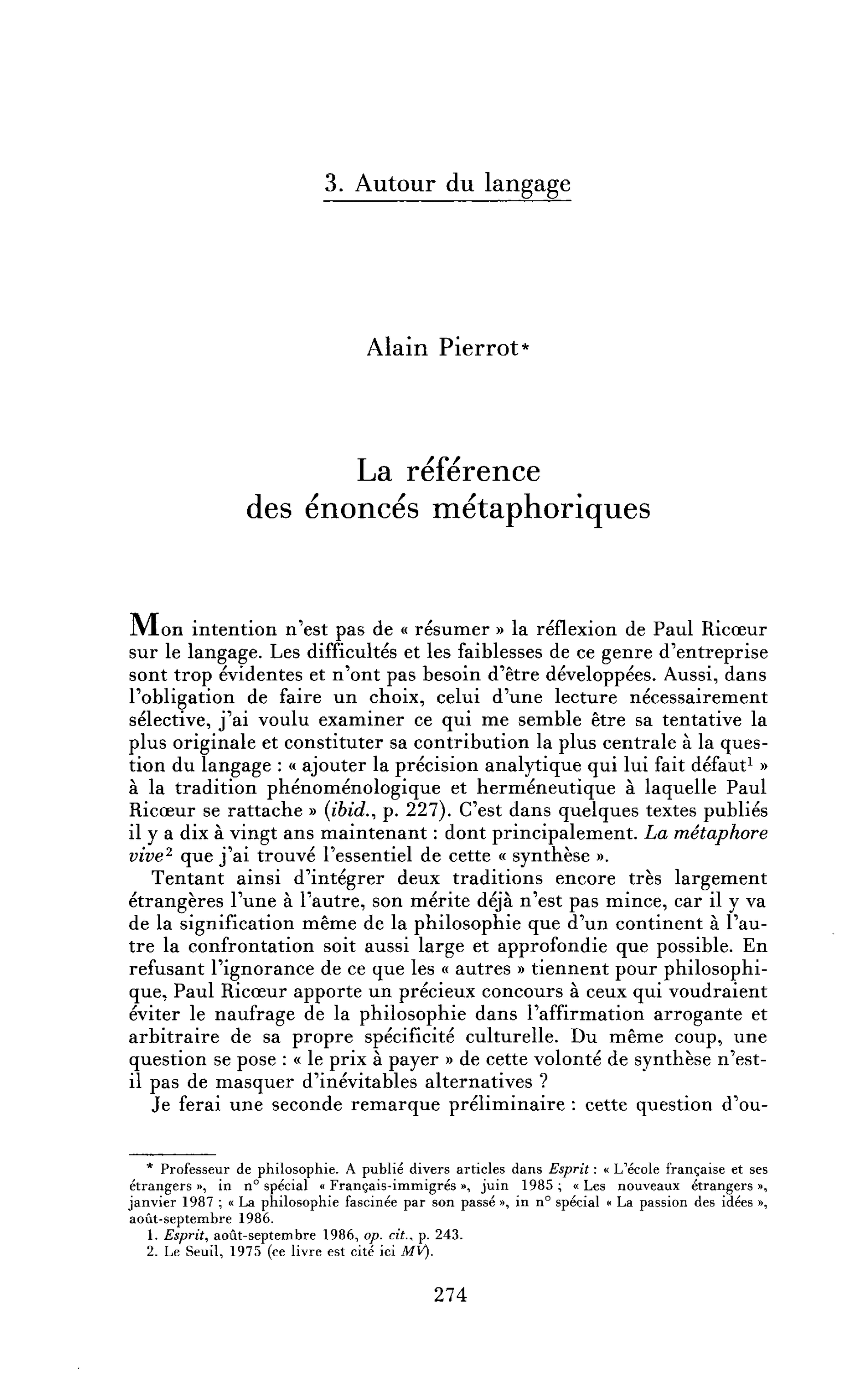 La référence des énoncés métaphoriques