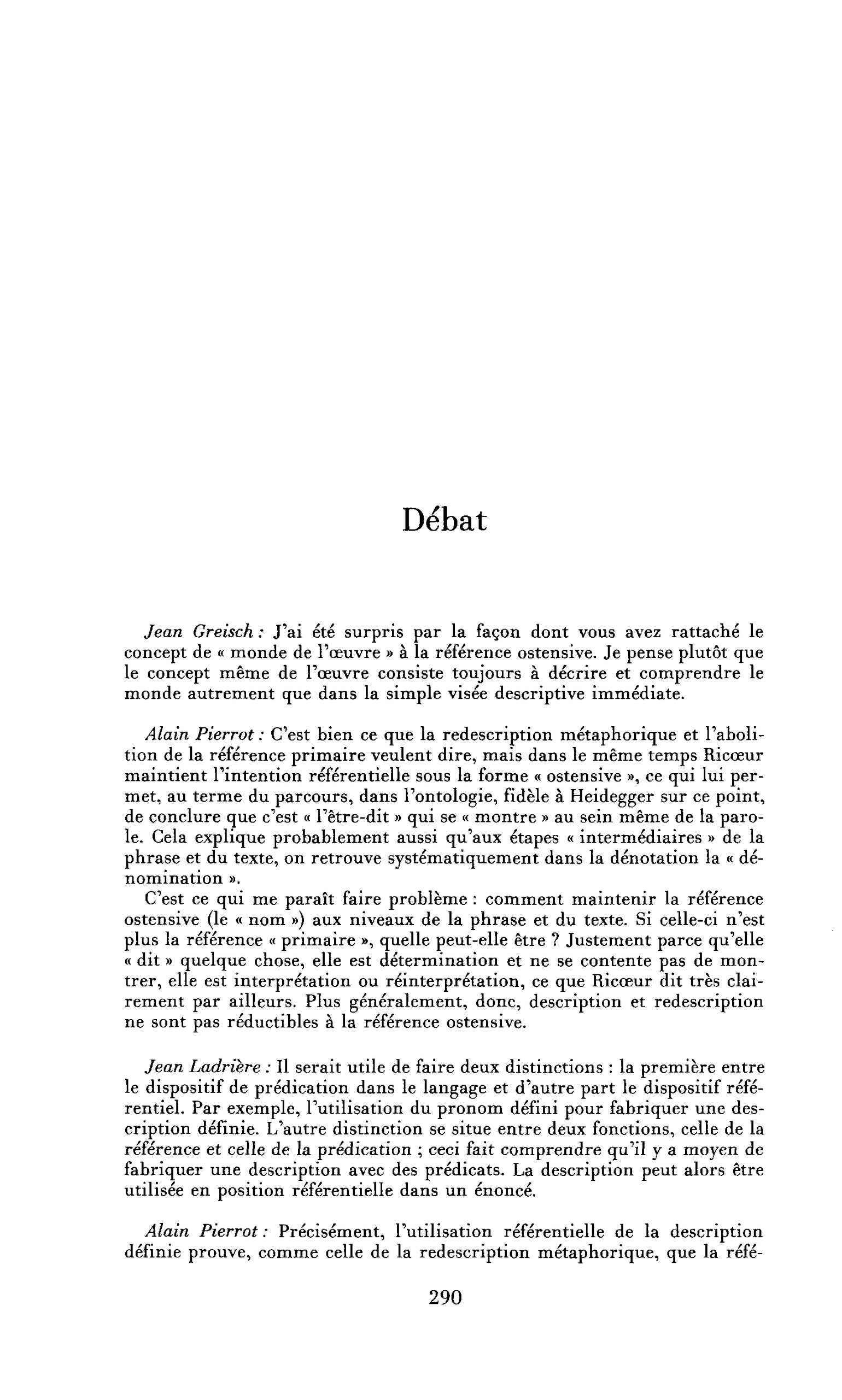 Débat : Autour du langage (I)