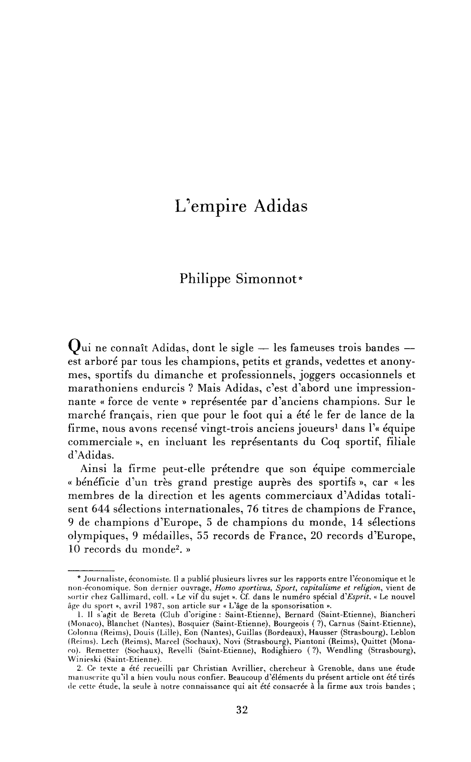 L’empire Adidas