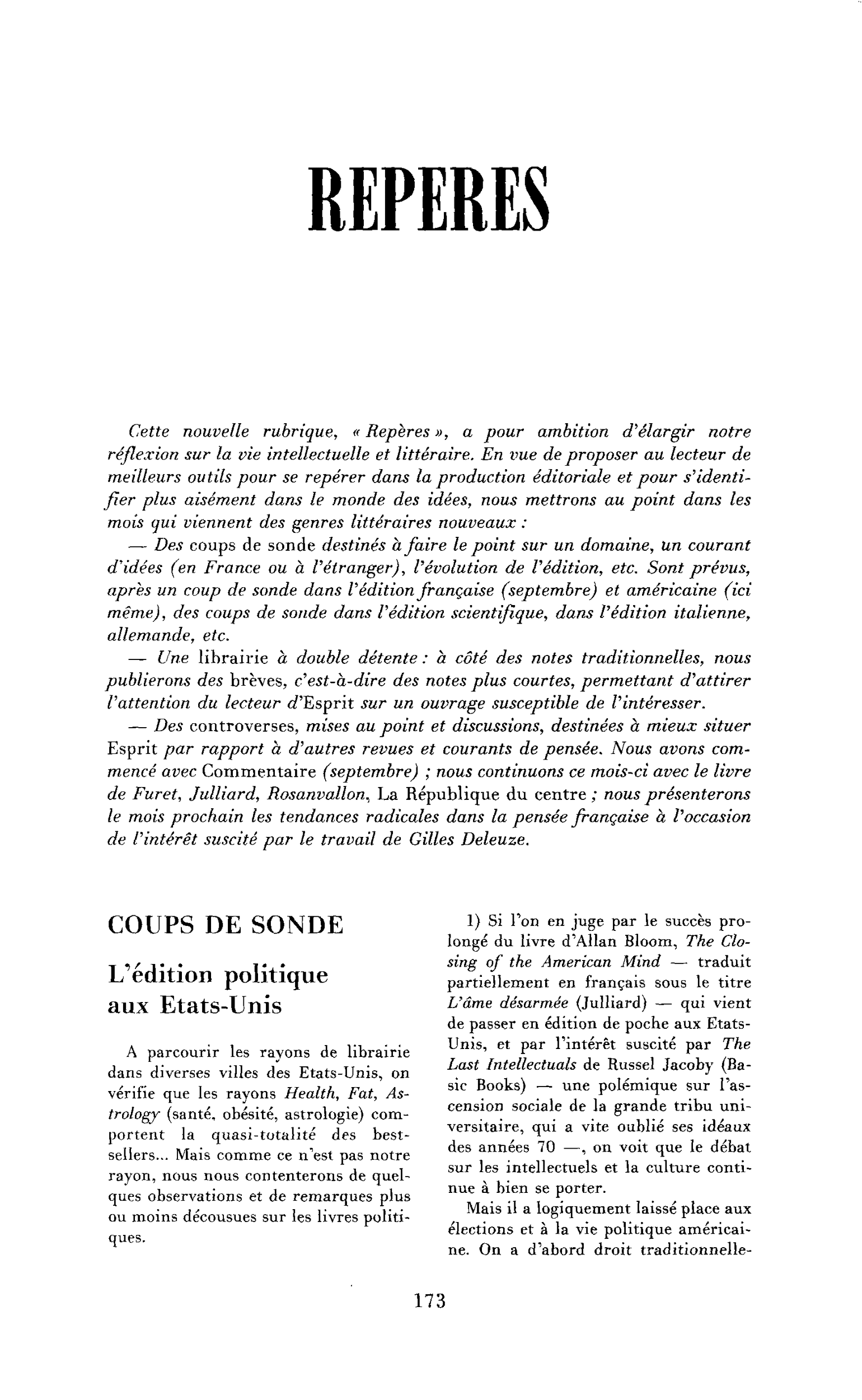 L’édition politique aux Etats-Unis
