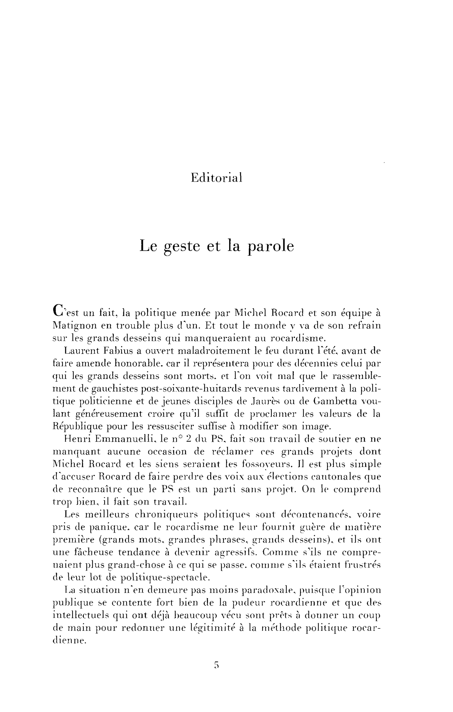 Le geste et la parole