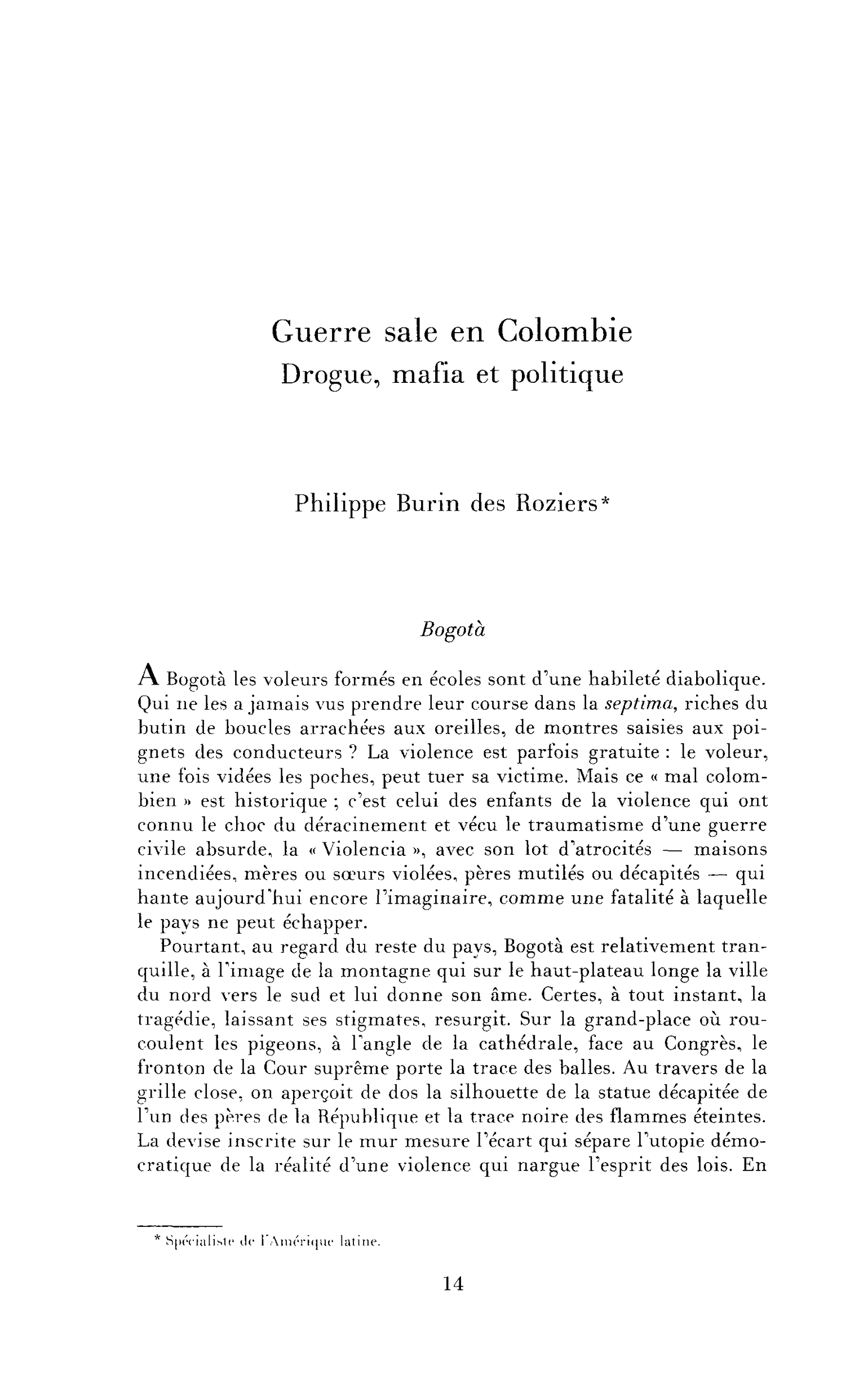 Guerre sale en Colombie