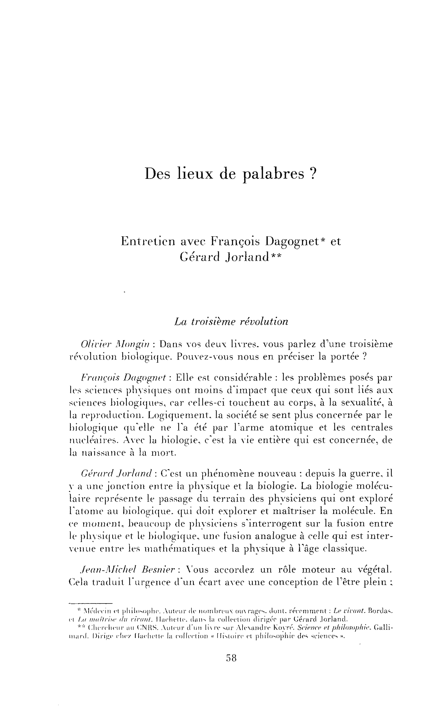 A quoi servent les comités d’éthique ? : Des lieux de palabres ?