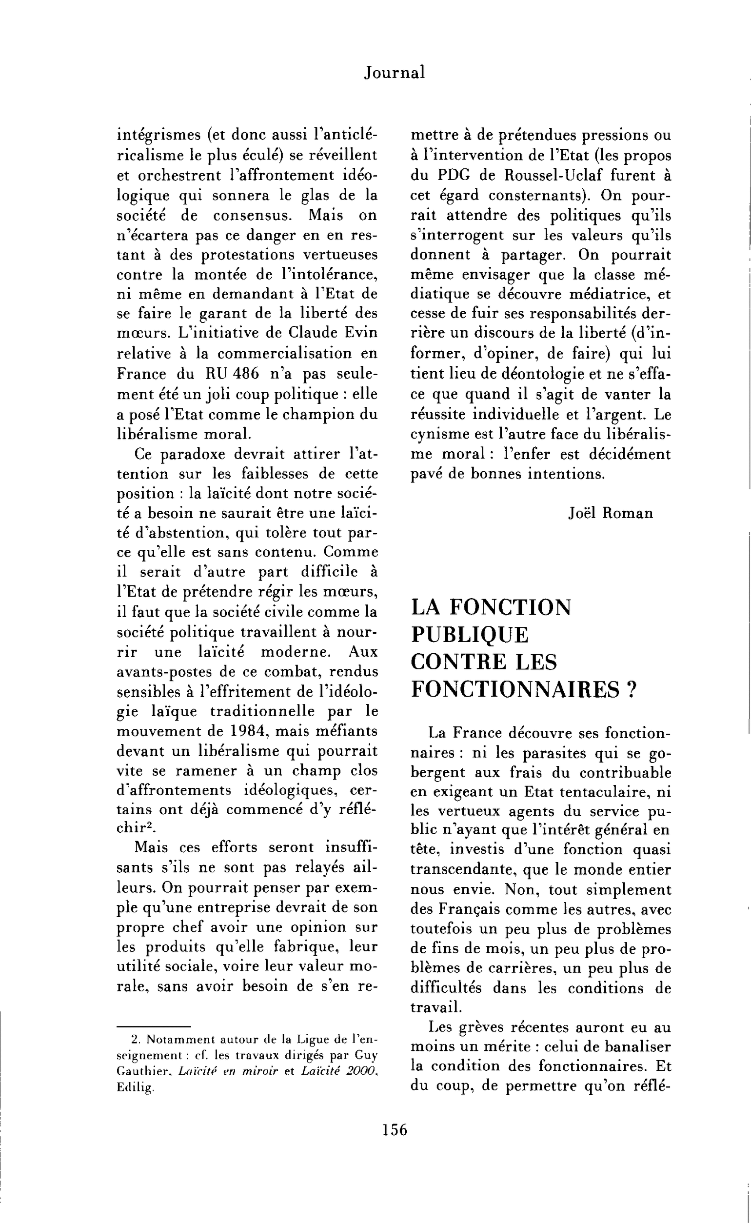 La fonction publique contre les fonctionnaires ?