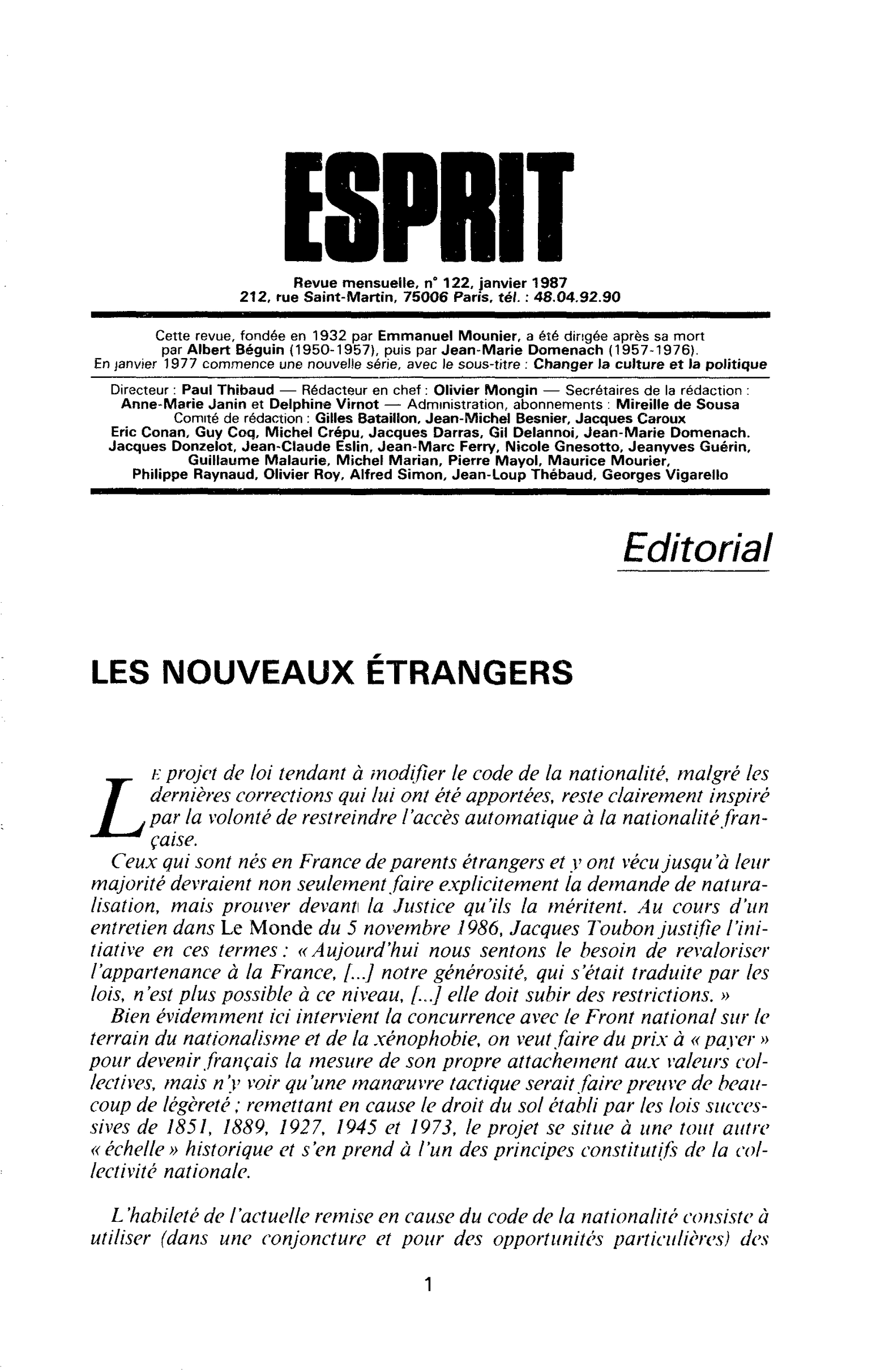 Les nouveaux étrangers