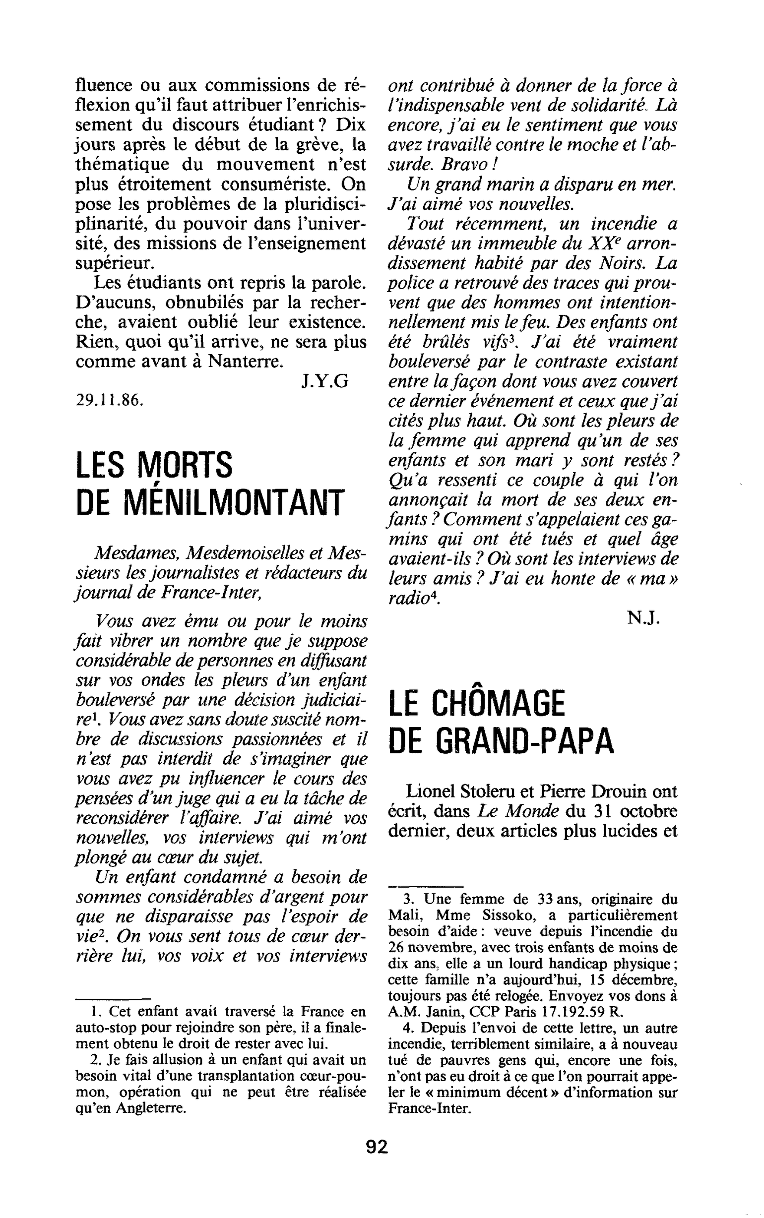 Les morts de Ménilmontant