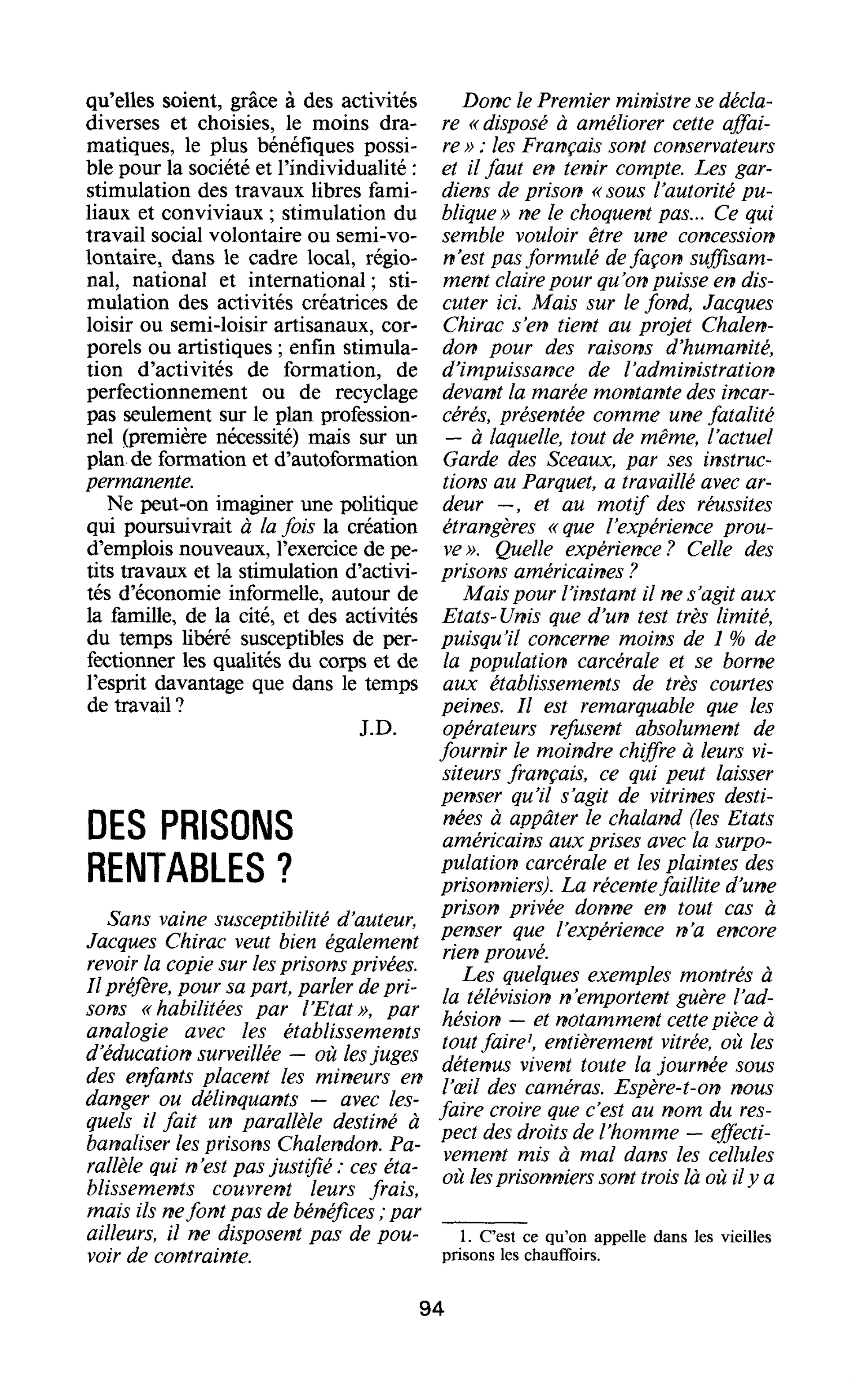 Des prisons rentables?