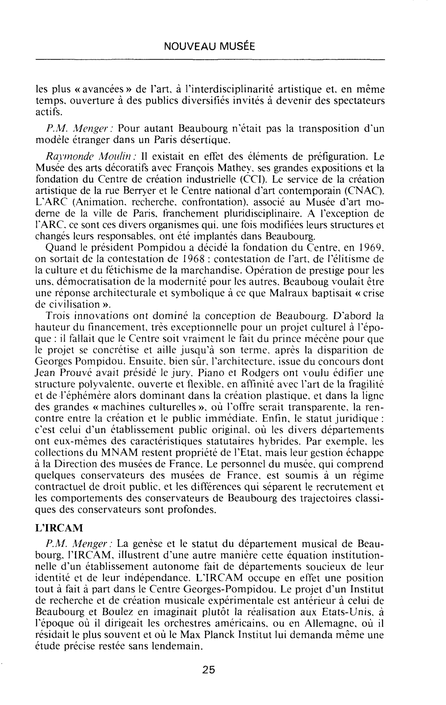 Nouveau musée, musée du nouveau?