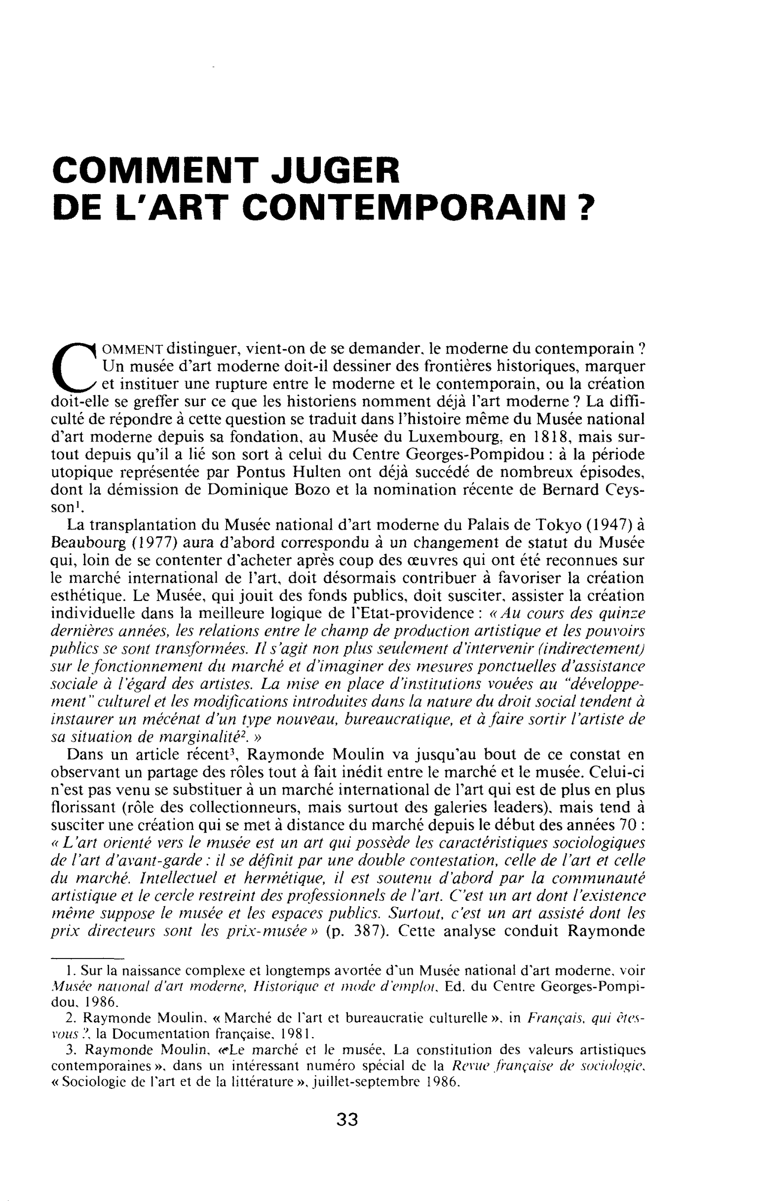 Comment juger de l’art contemporain