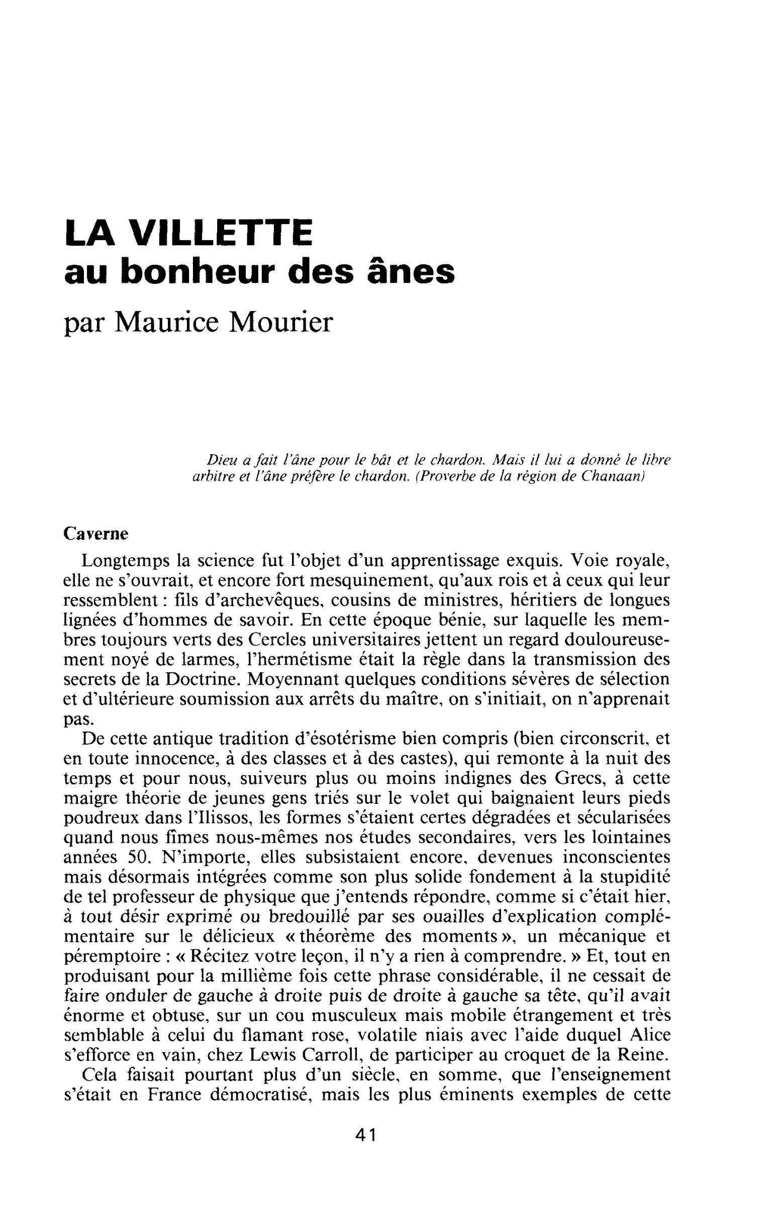 La Villette, au bonheurs des ânes